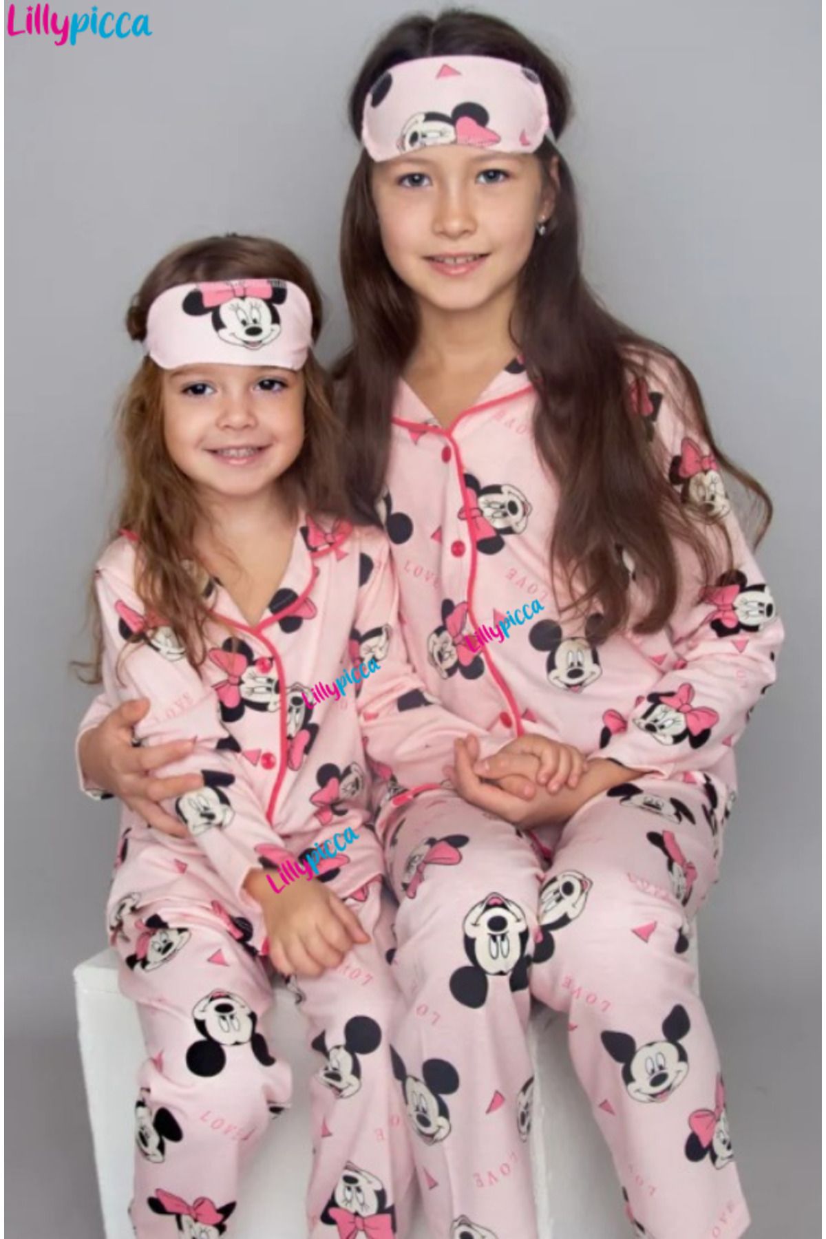 LİLLYPİCCA-Girl's Print Long Sleeve Pajamas Set 1