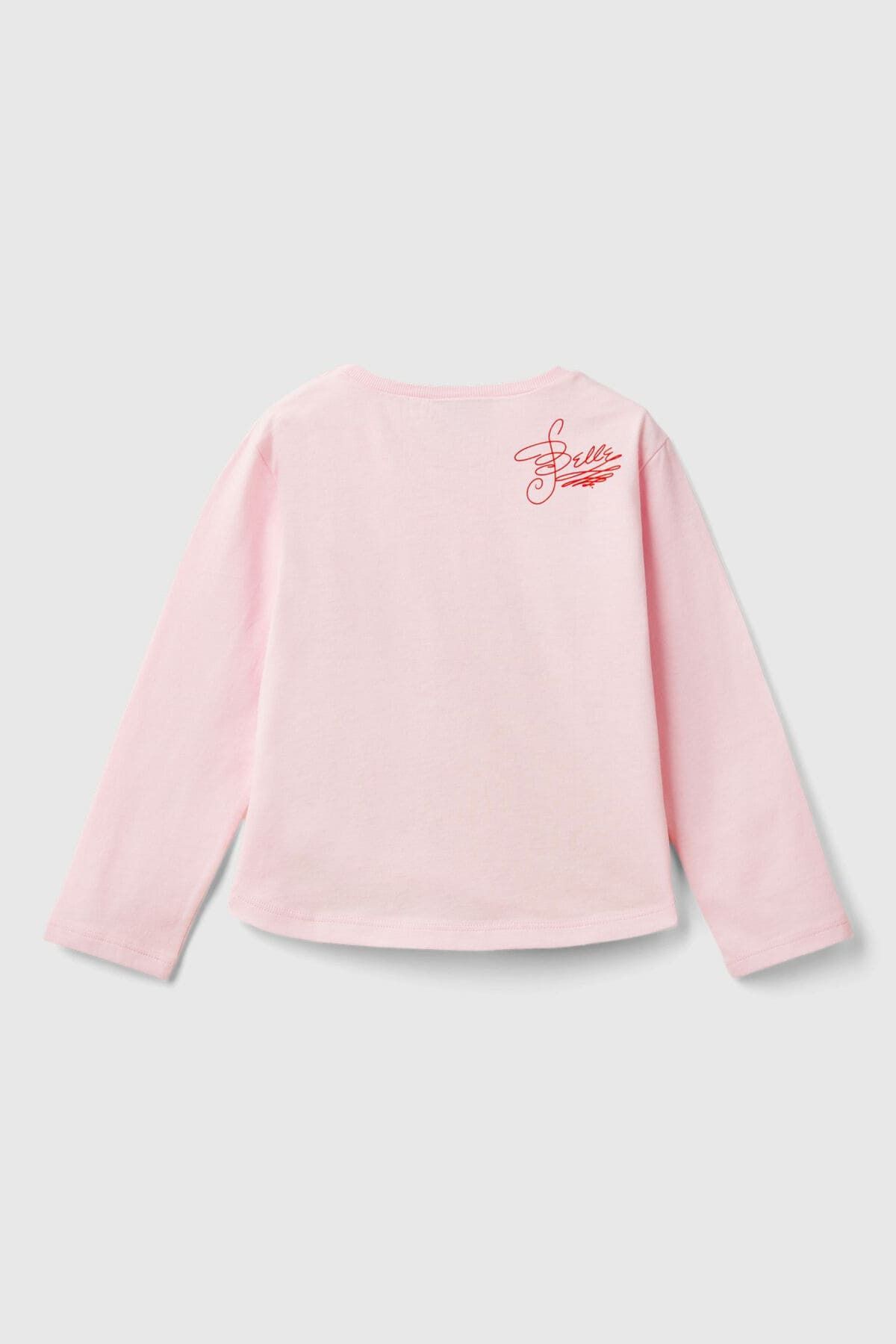 Benetton-Baby Girl Long Sleeve T-Shirt - Light Pink 2