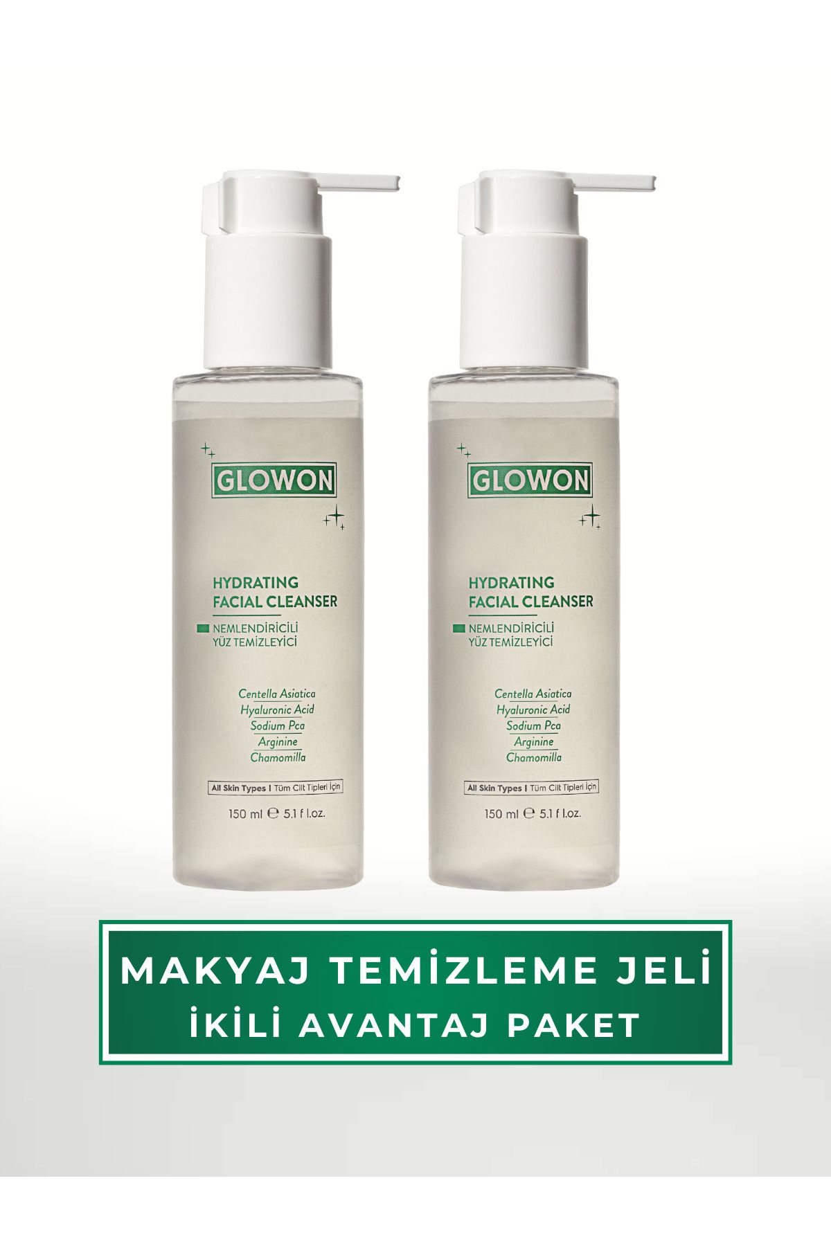 GLOWON MAKYAJ TEMİZLEYİCİ AVANTAJ İKİLİ PAKET