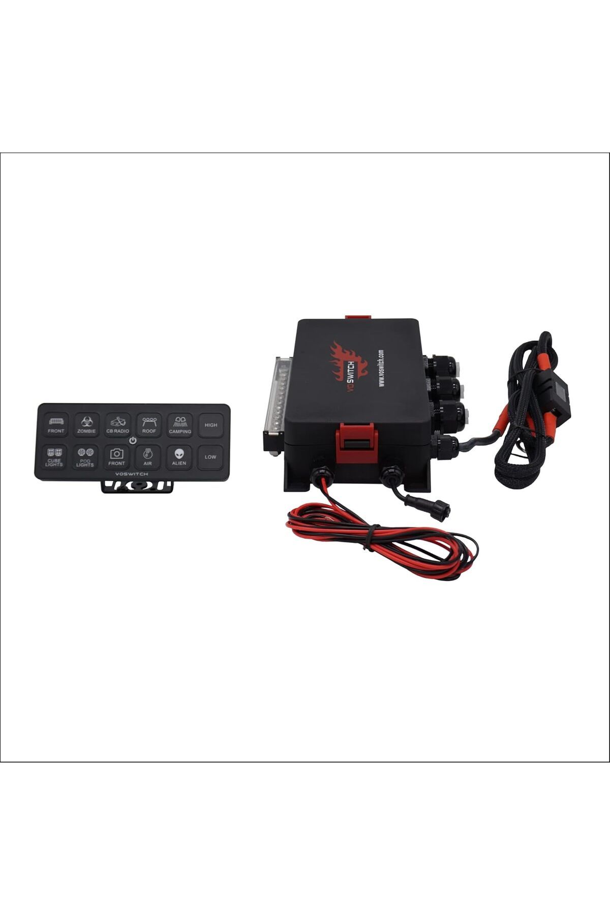 Voswitch-4 Switch Programmable Grab Handle Switch Panel, Jeep Wrangler JL & Gladiator JT 24-25 3