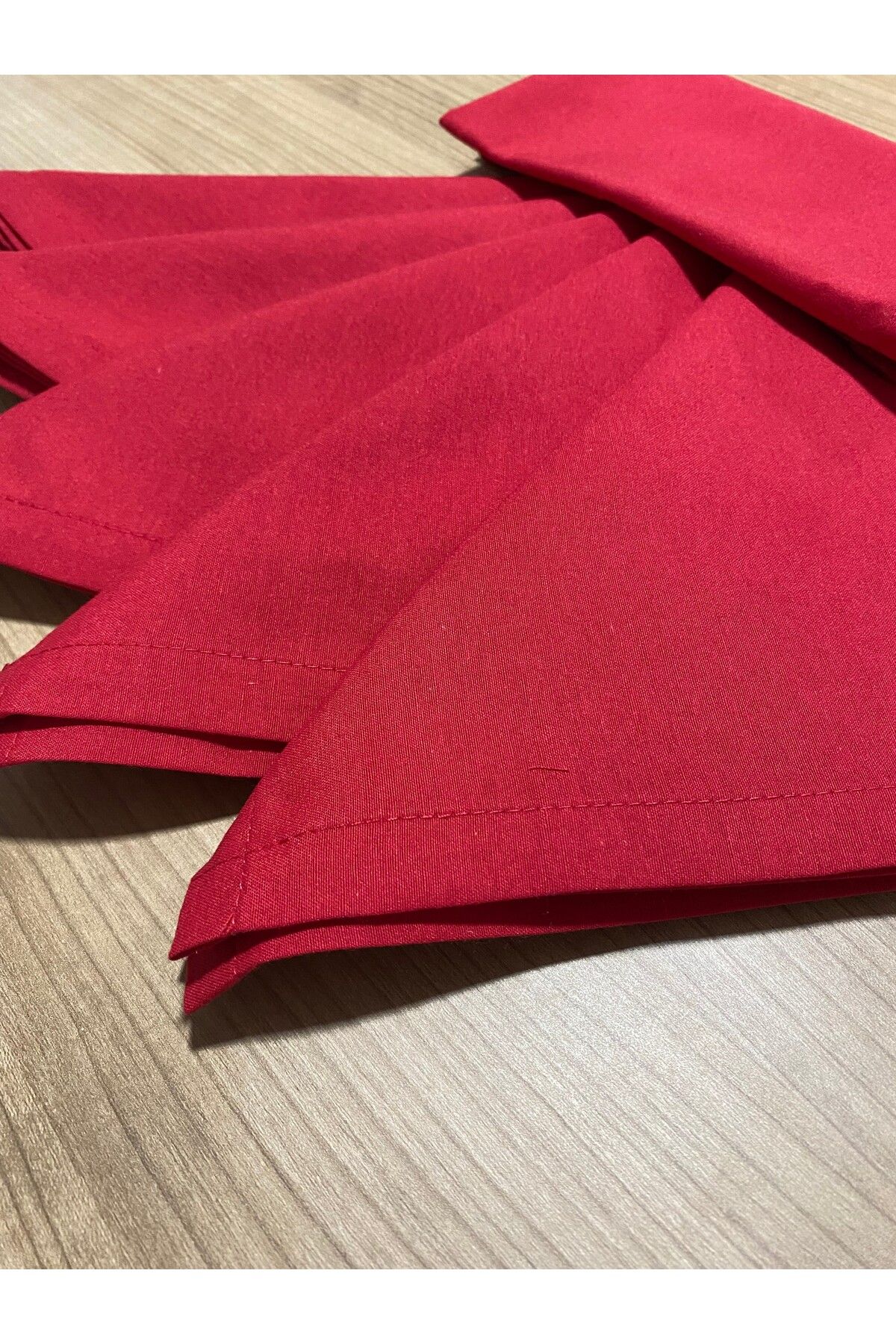 LILYUM-New Year's Concept - Red Cotton Polyester, Custom Stitched Napkin, American Serving Set of 4 2