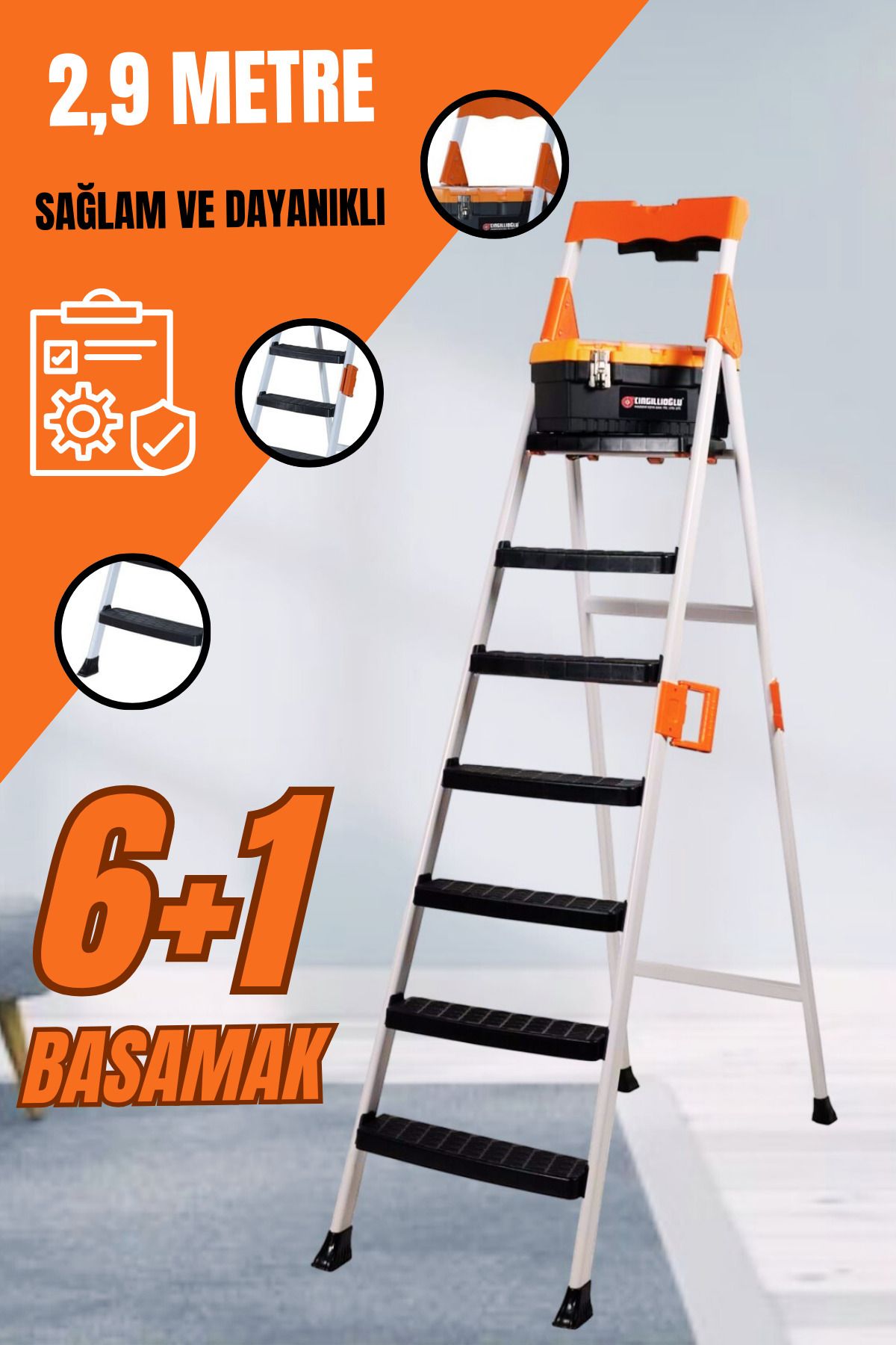 GİVY HAUSWEBER 6+1 Geniş Basamaklı Ev Tipi Merdiven