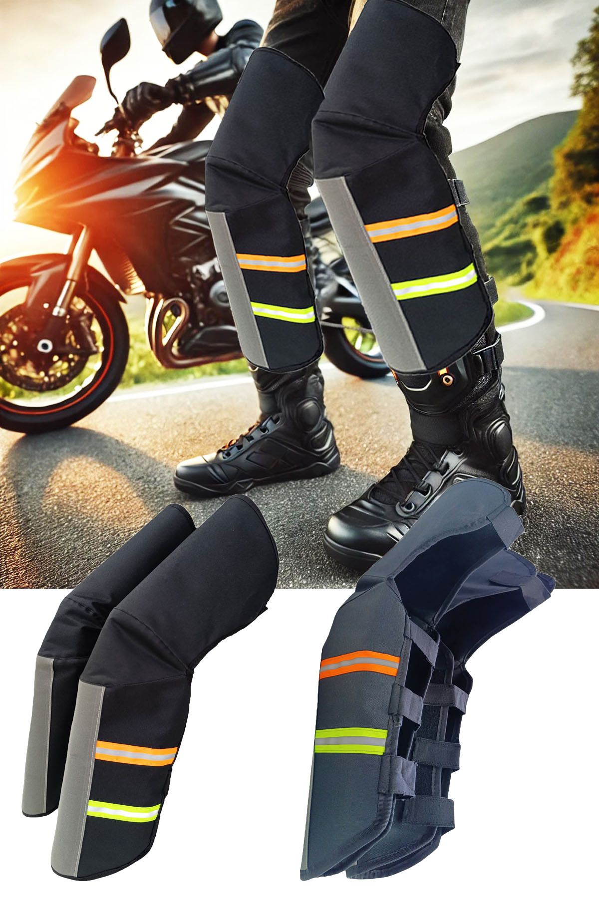 WONDi-Motorcycle Waterproof Reflective Knee Pad 1