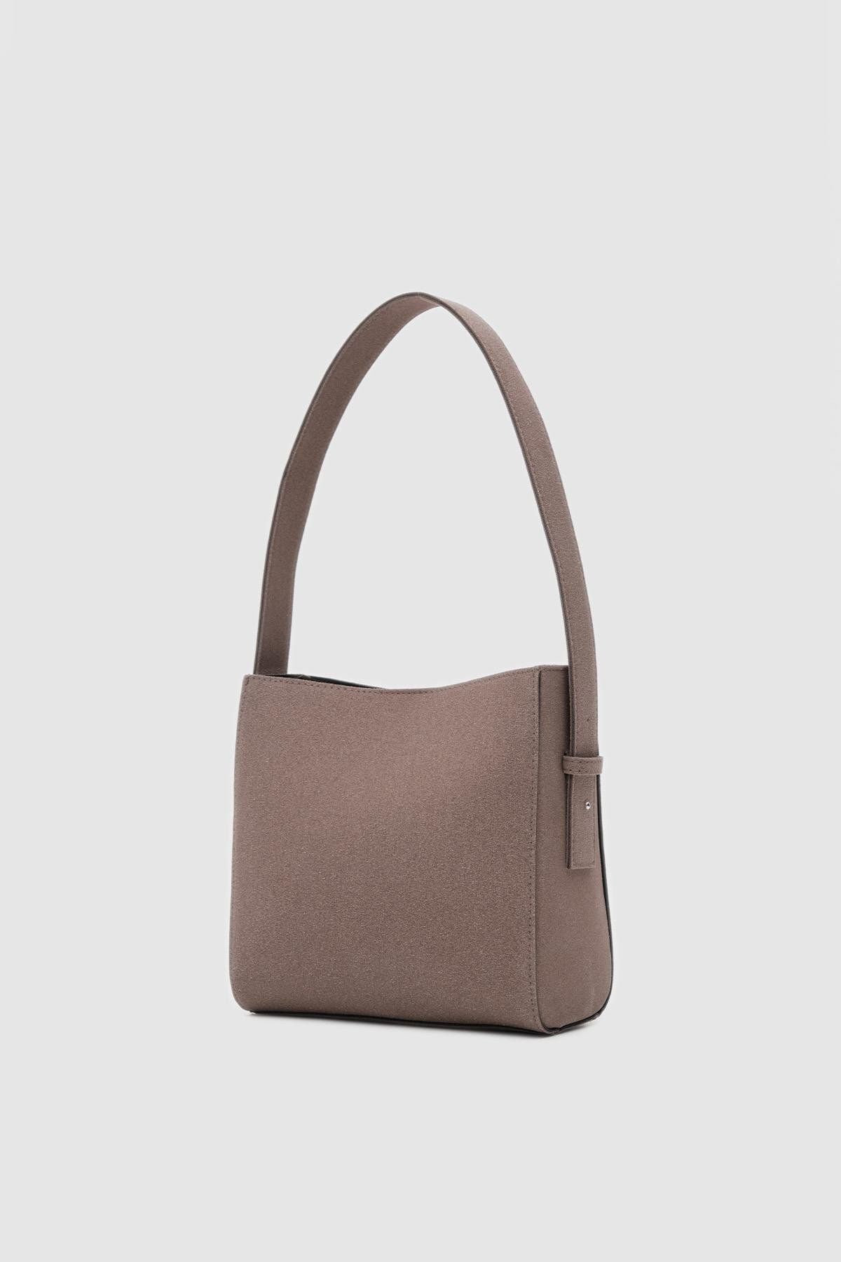 Shule Bags-Ola Suede Brown Shoulder Bag 2