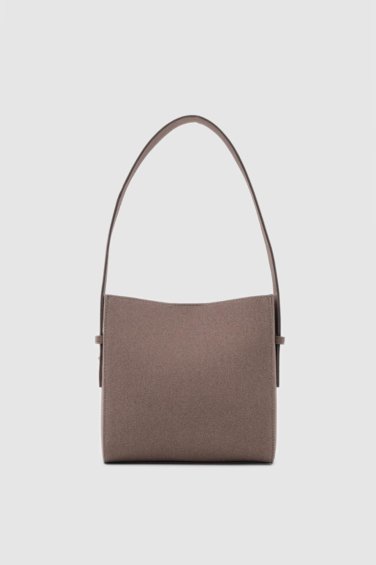 Shule Bags-Ola Suede Brown Shoulder Bag 1