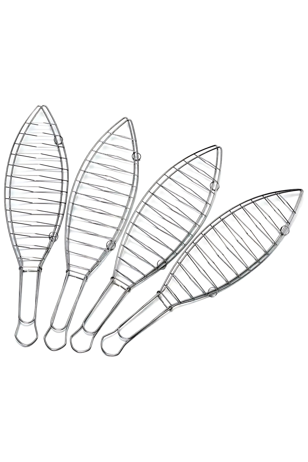 Meaty Cheesy Elite Balık Izgara Teli 4'lü Set Paslanmaz Çelik - 42x10x21 cm