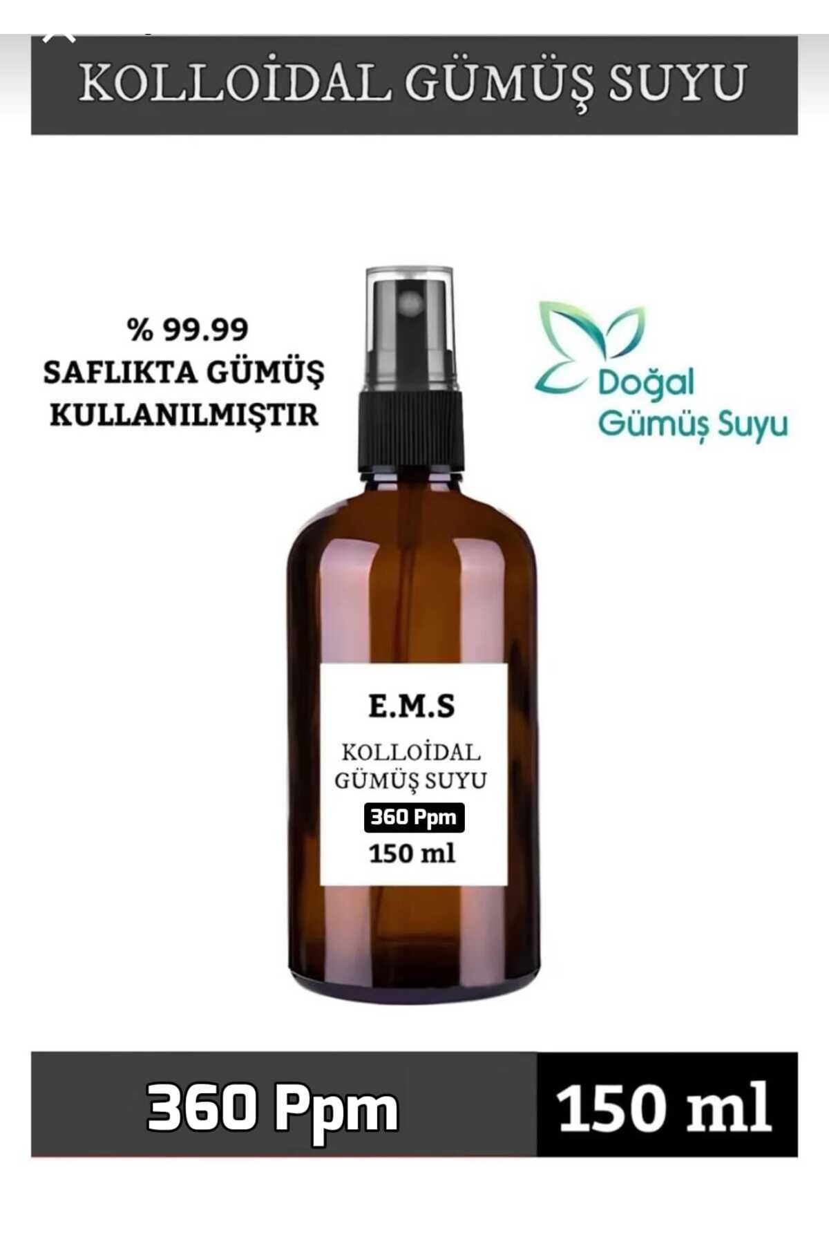 E.M.S AVM KOLLOİDAL GÜMÜŞ SUYU 150 ML (360 Ppm) MONOATOMİK İÇİLEBİLİR GÜMÜŞ SUYU