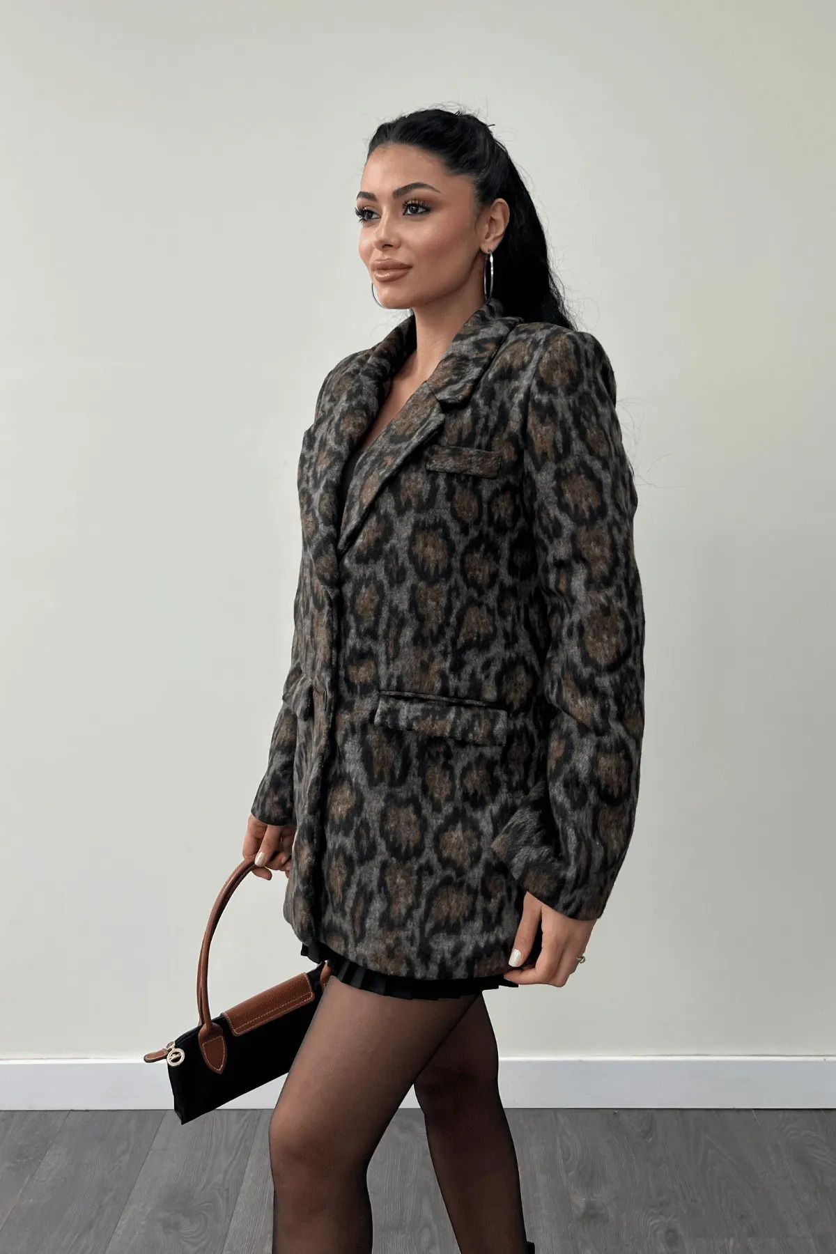 KASİDE-Leopard Patterned Blazer Jacket 2