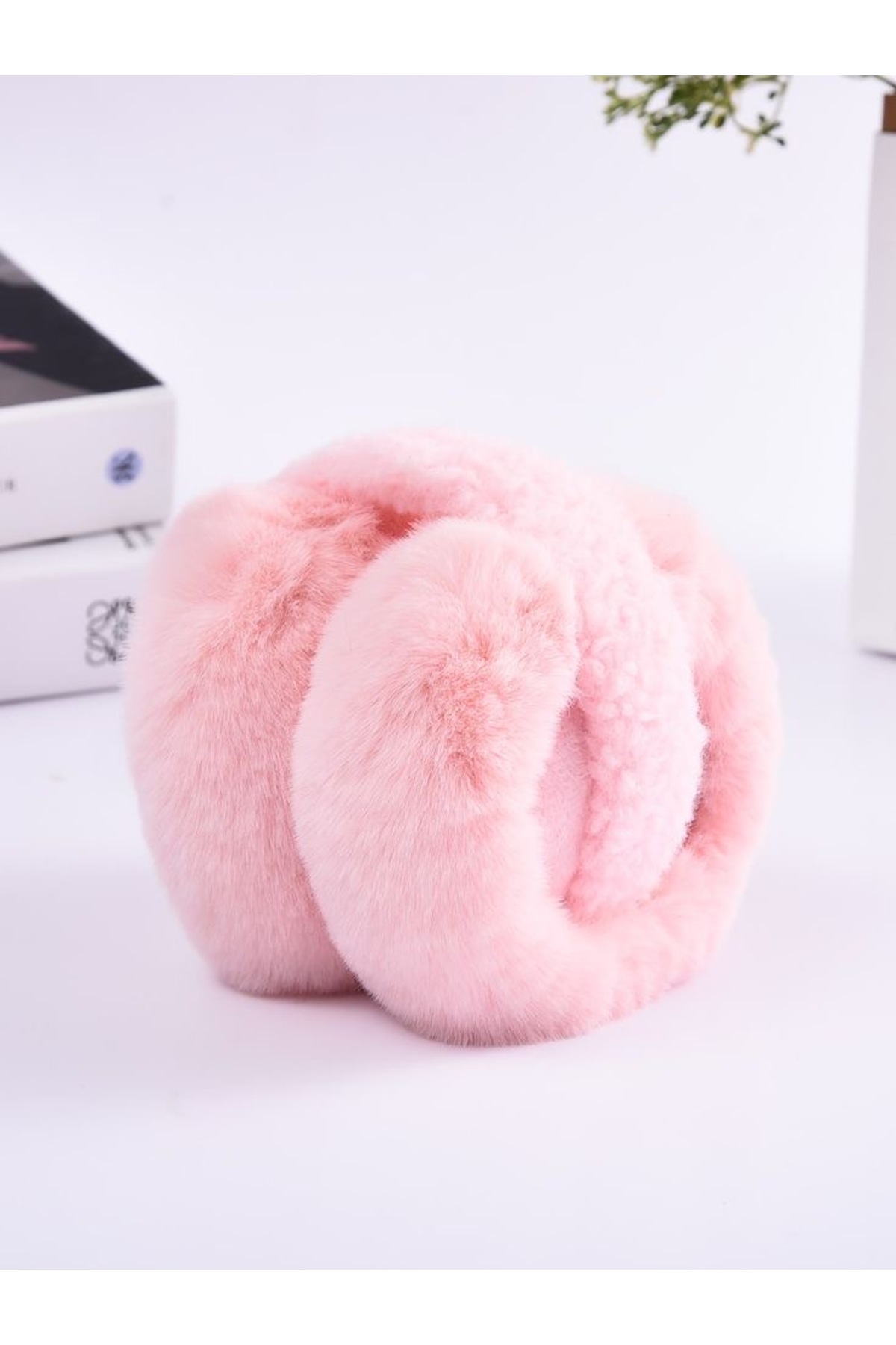 MSASTYLE Katlanır Peluş Tüylü Kışlık Kulaklık görsel 2
