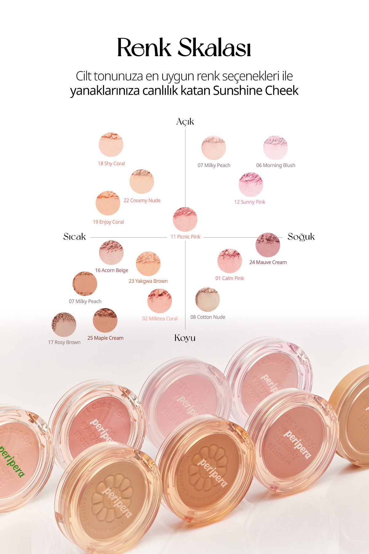 PERIPERA-Peripera Pure Blushed Sunshine Cheek - Sebum Balancing Powder Blush in Pastel Tones (08 Cotton Nude) 4