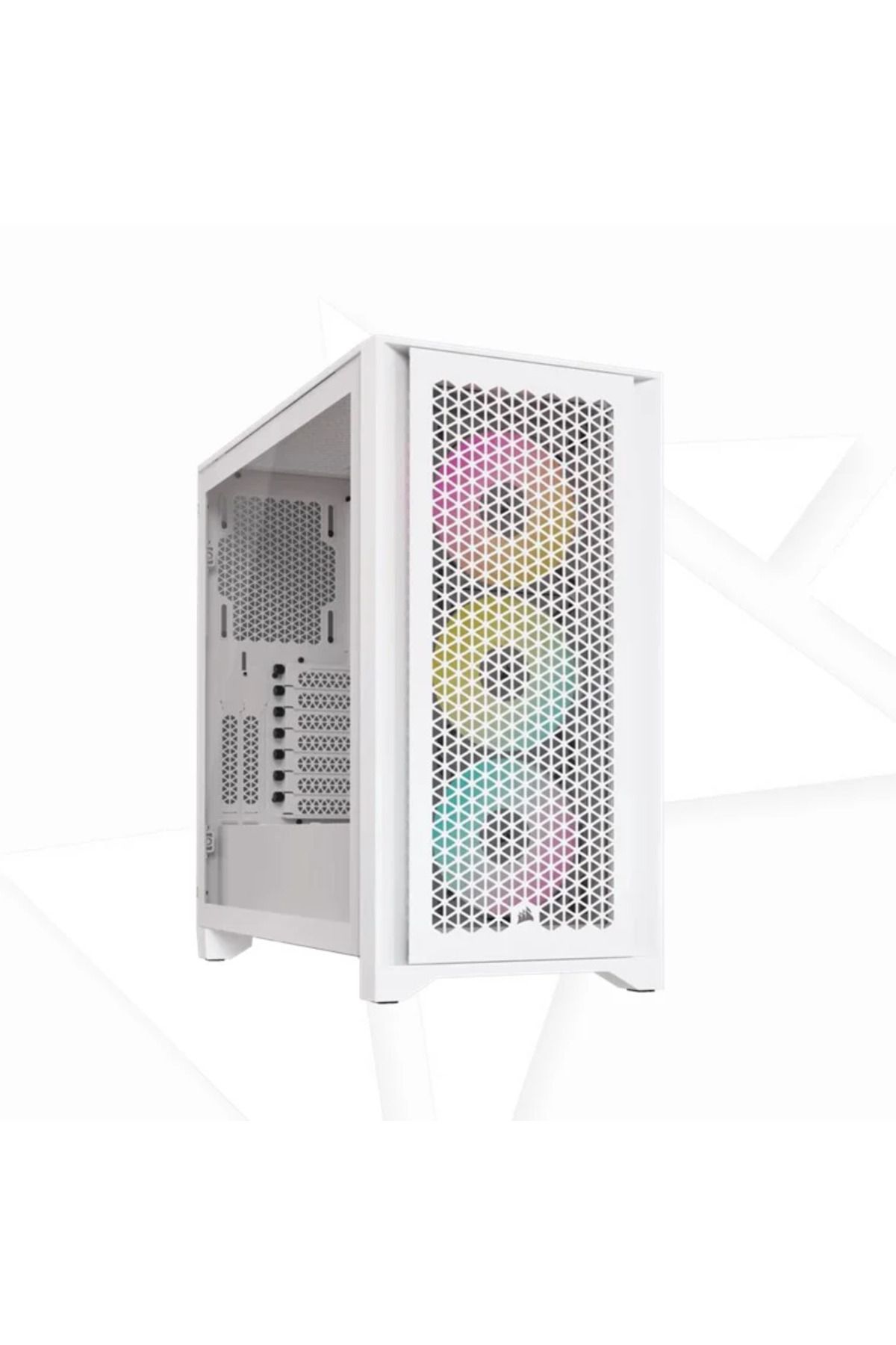 Corsair-iCUE 4000D RGB AIRFLOW Mid-Tower Case White 1