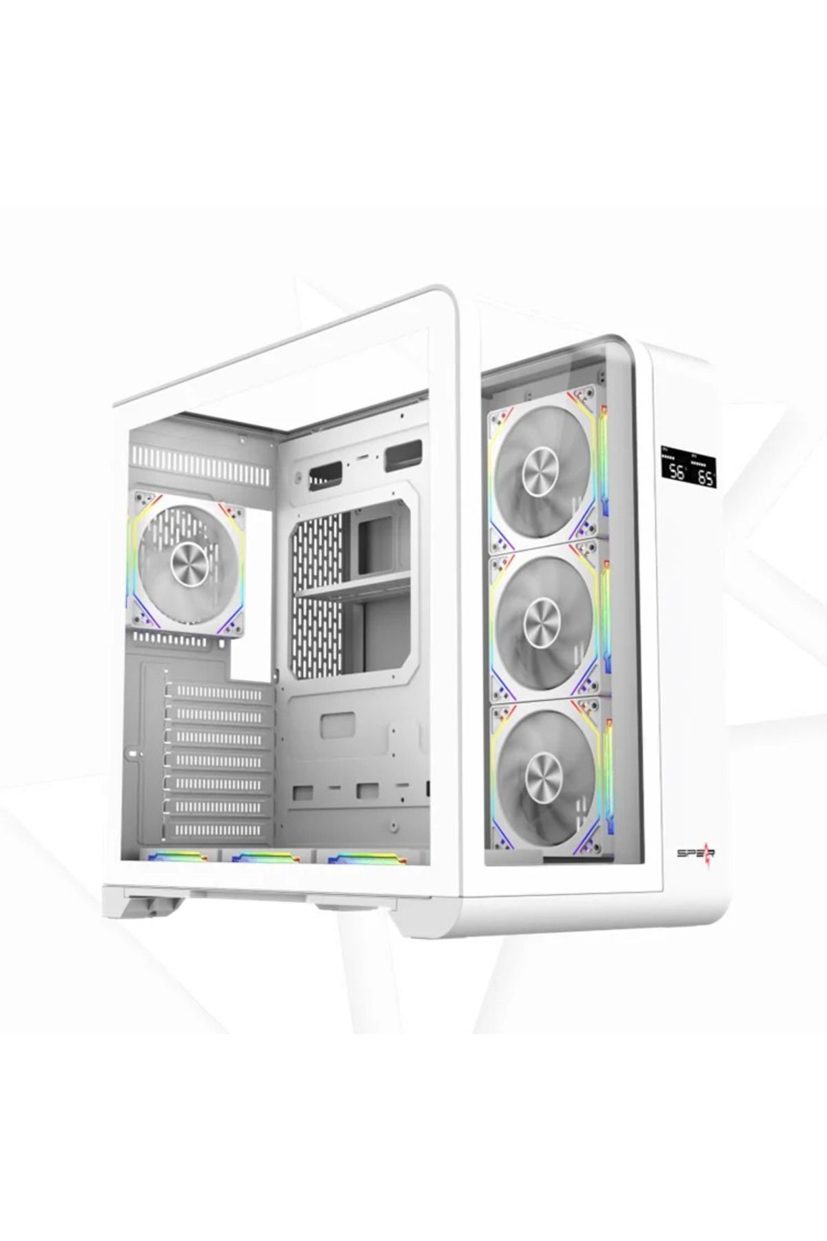 spear-Gaming MEER PRO ATX 7 ARGB Fan Case White 1