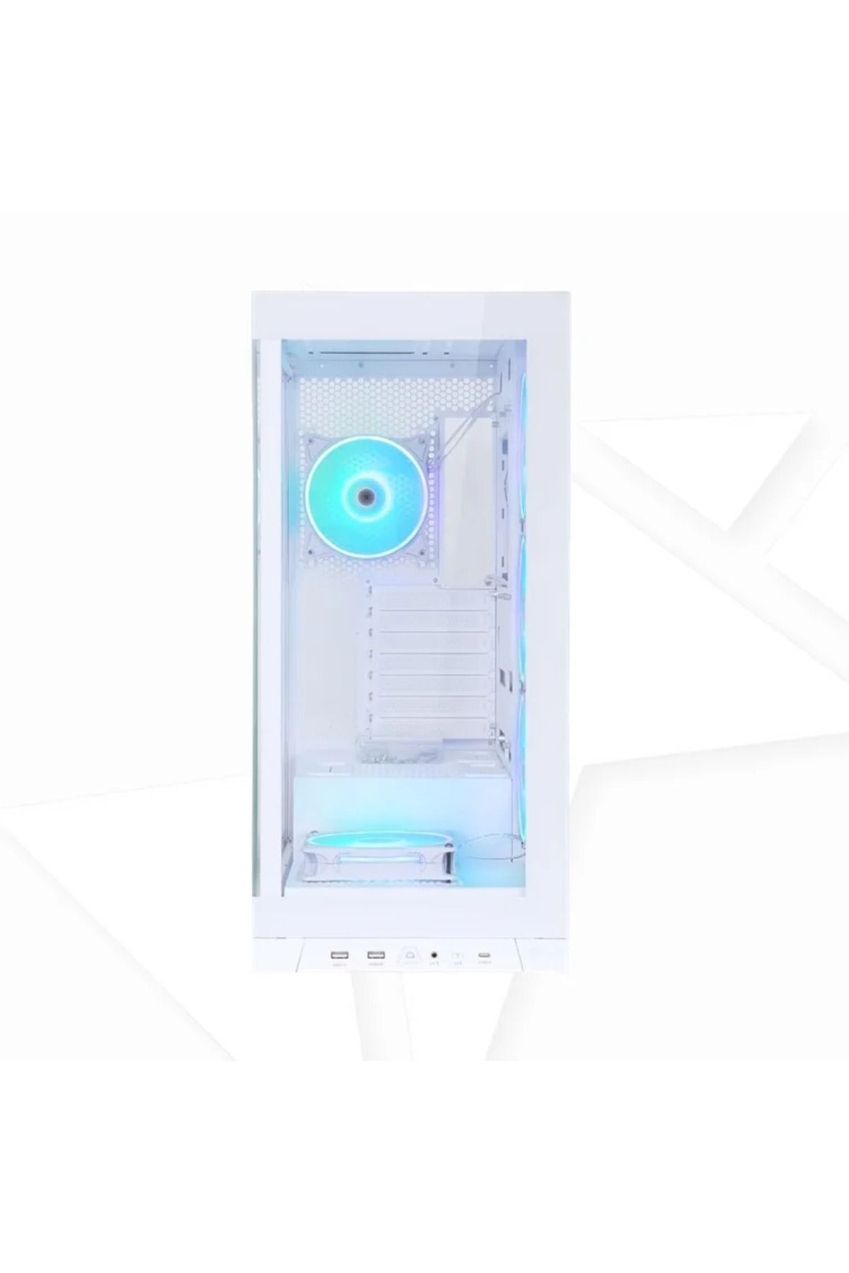 ASA-ULTRA White with 5 ARGB Fans Mid-Tower Case 3