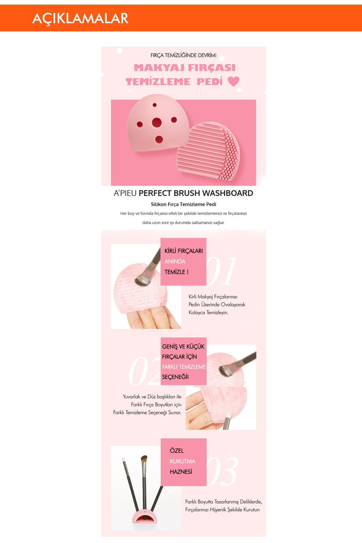 Missha-Perie din silicon pentru curățare și machiaj - Perfect Brush Washboard 2