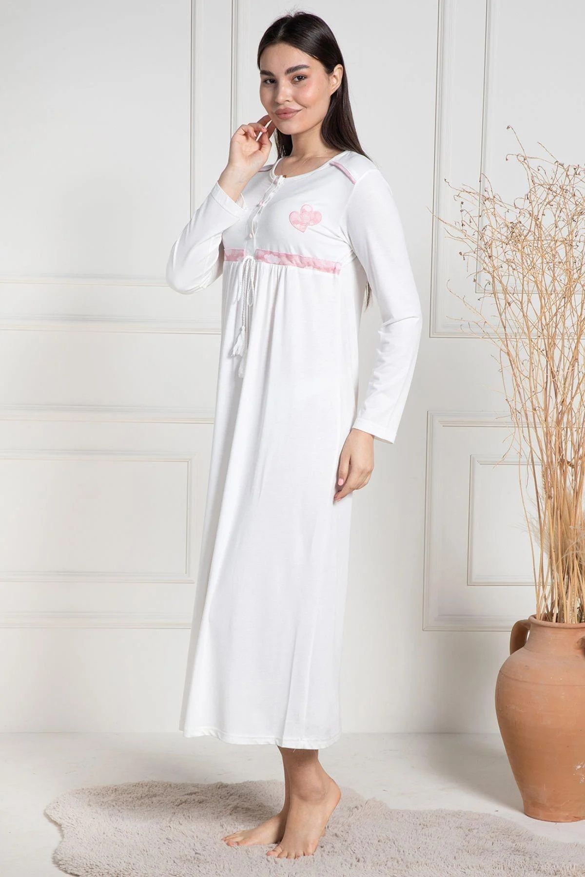 by İGP-Maternity Maternity Dressing Gown Raised Nightgown Set 5