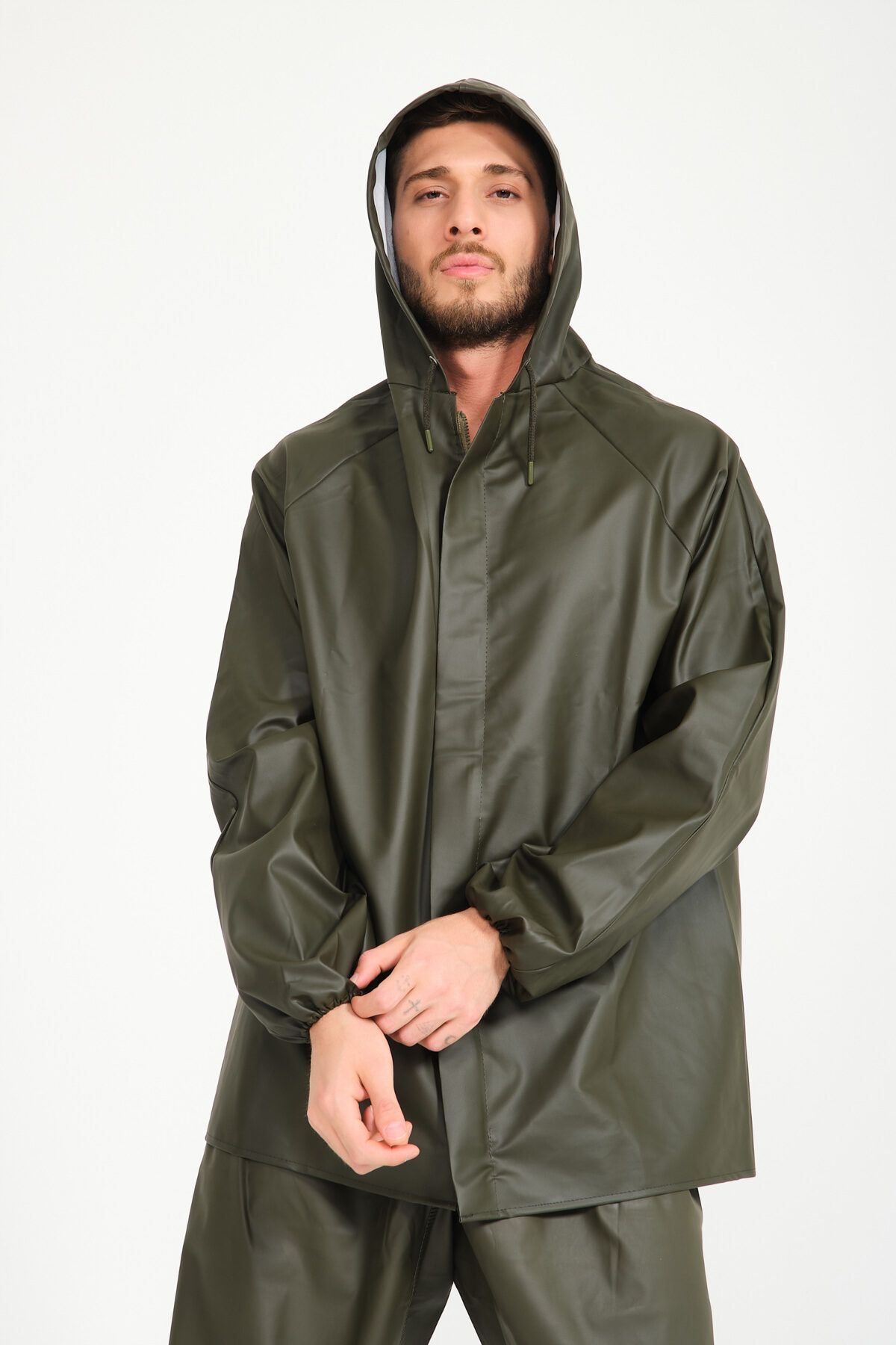 T Rain-Zippered Bottom-Top Suit Raincoat Waterproof Fisherman 7