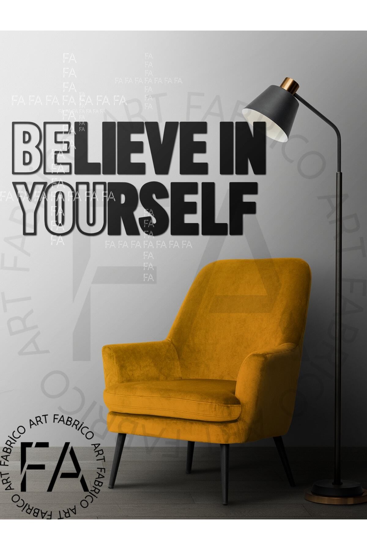 MLH STORE Believe In Yourself, Motivasyon Duvar Stickerı