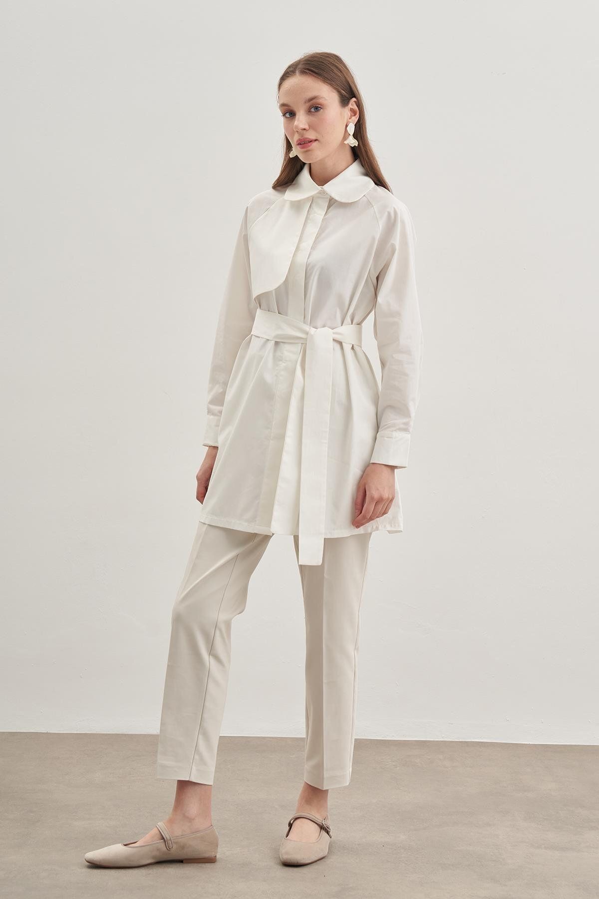 Fahhar-Ecru Trench Shirt 3