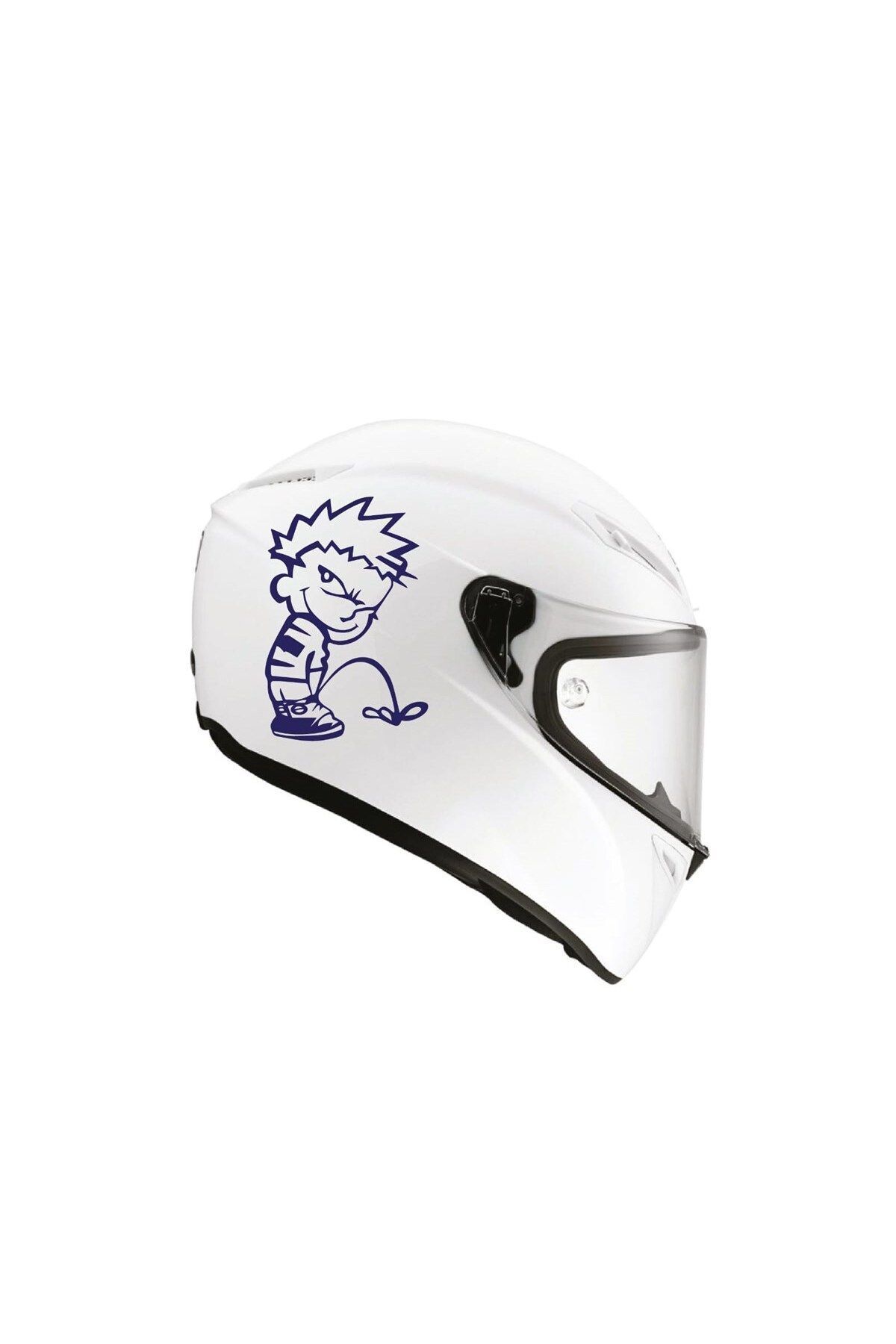 Kendorf Tek Renk Pis Çocuk(dirty Boy Helmet Stickers) Kask Sticker Etiket Modeli