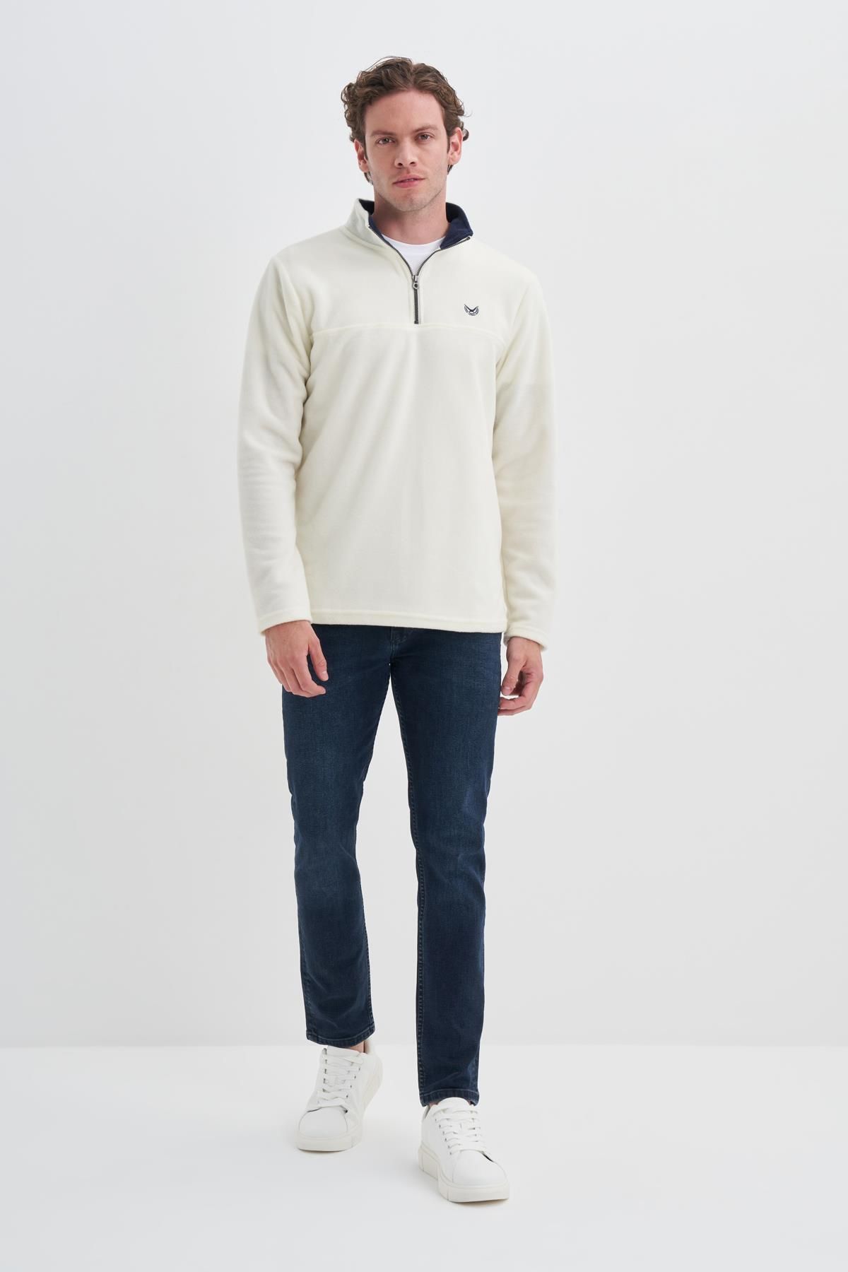Cazador-CAZ 5632 - Polar Sweat Ecru Fabric 3