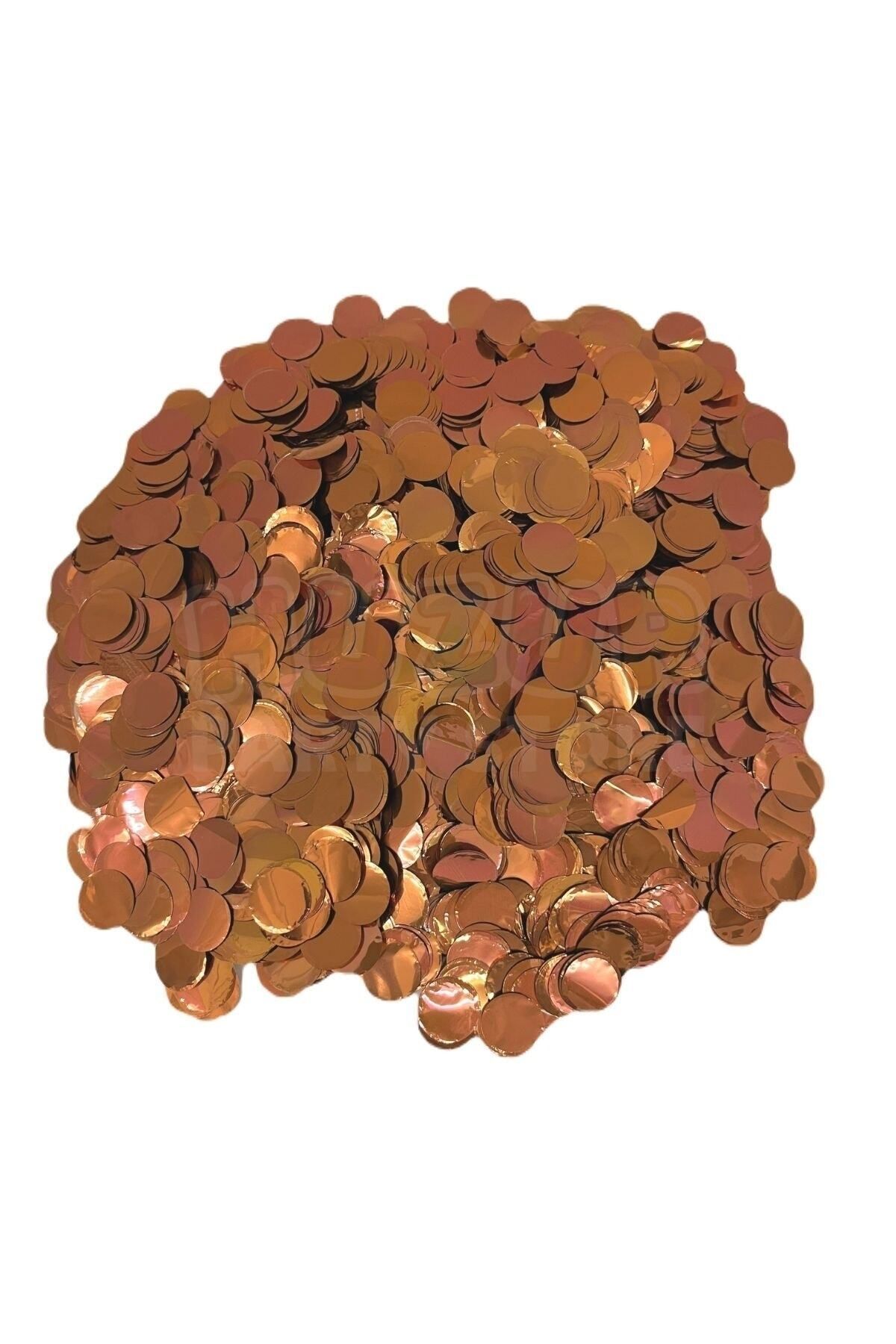 Ezgi Party Store-10 Gram Rose Gold Copper Balloon - Transparent Flake Palu with Confetti 4