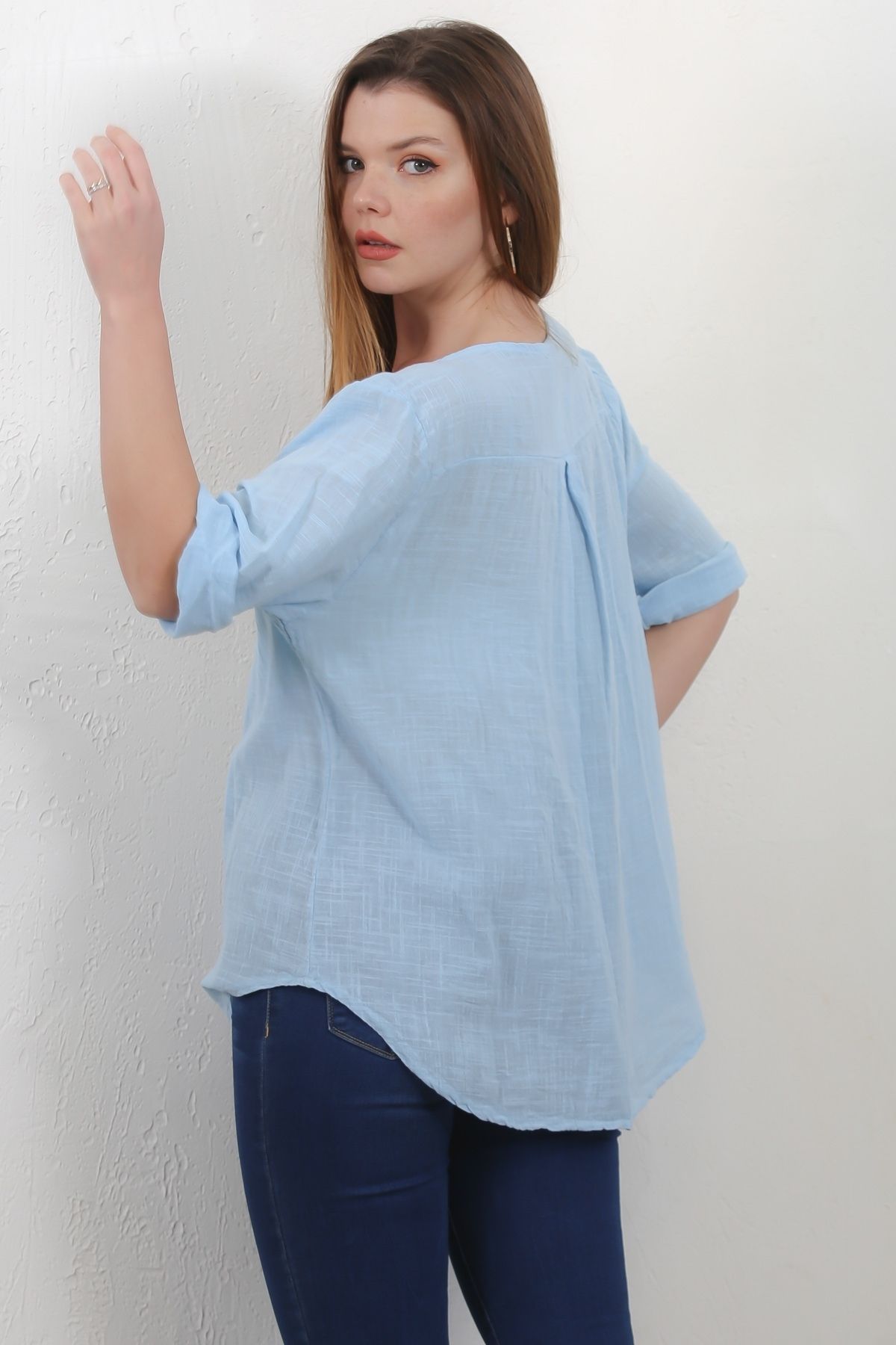 Chiccy-Blouse - Blue - Regular fit 7