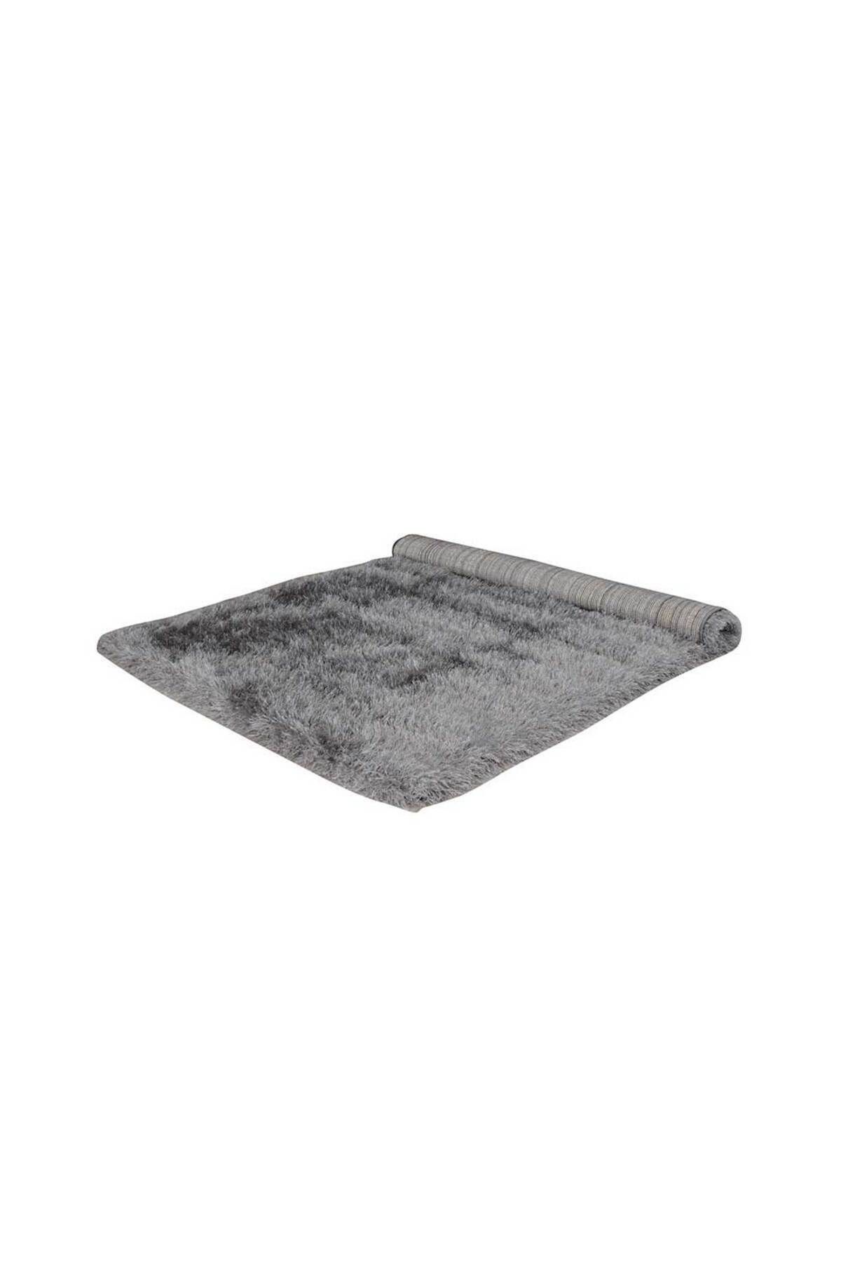 Homelux-Glossy Carpet, Rectangular, 80x150, Plain, Grey, Polyester, Polypropylene 1