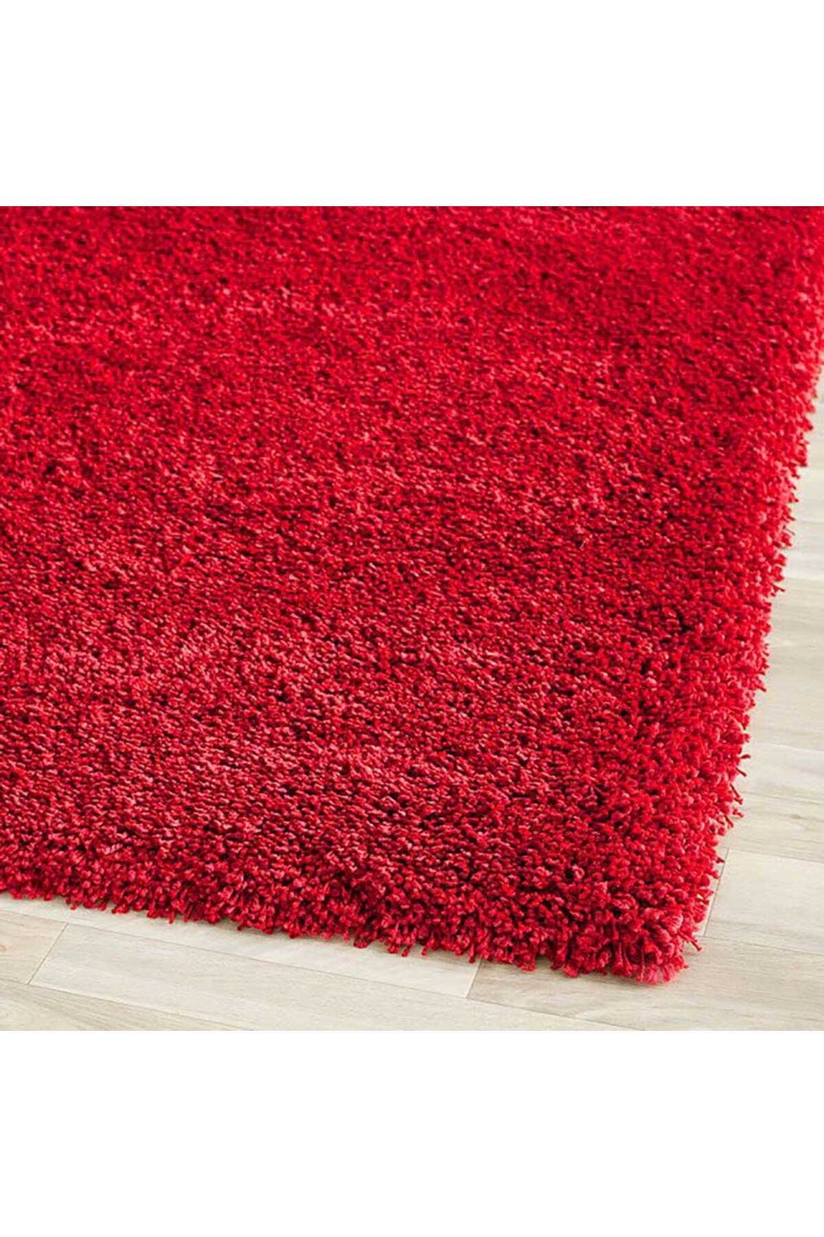 Homelux-Flokati Carpet, Rectangular, 120x170, Plain, Red, Polyester, Polypropylene 3