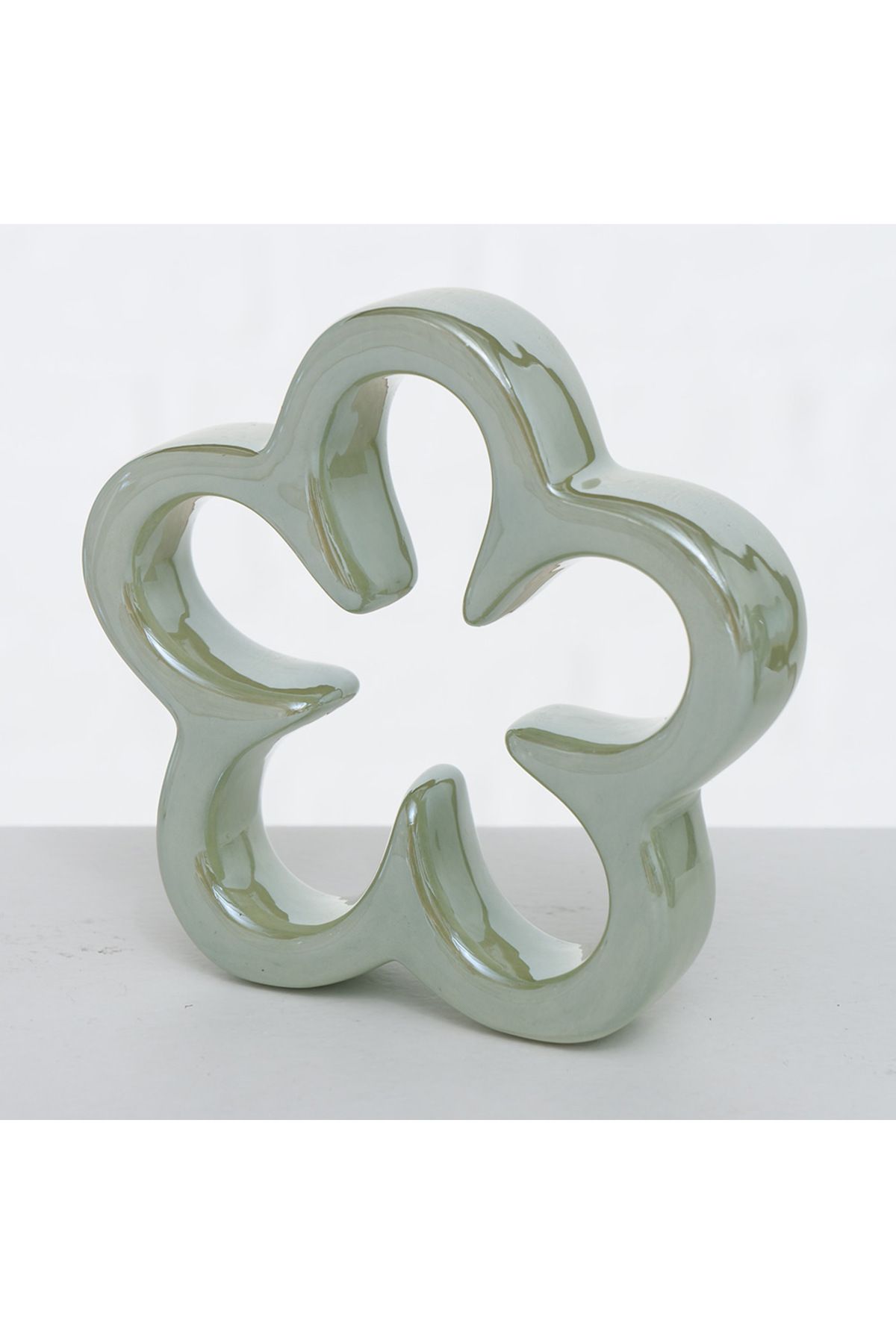 Homelux-Lynna flower decoration, d 10 cm, h 2 cm, ceramic, light green 1