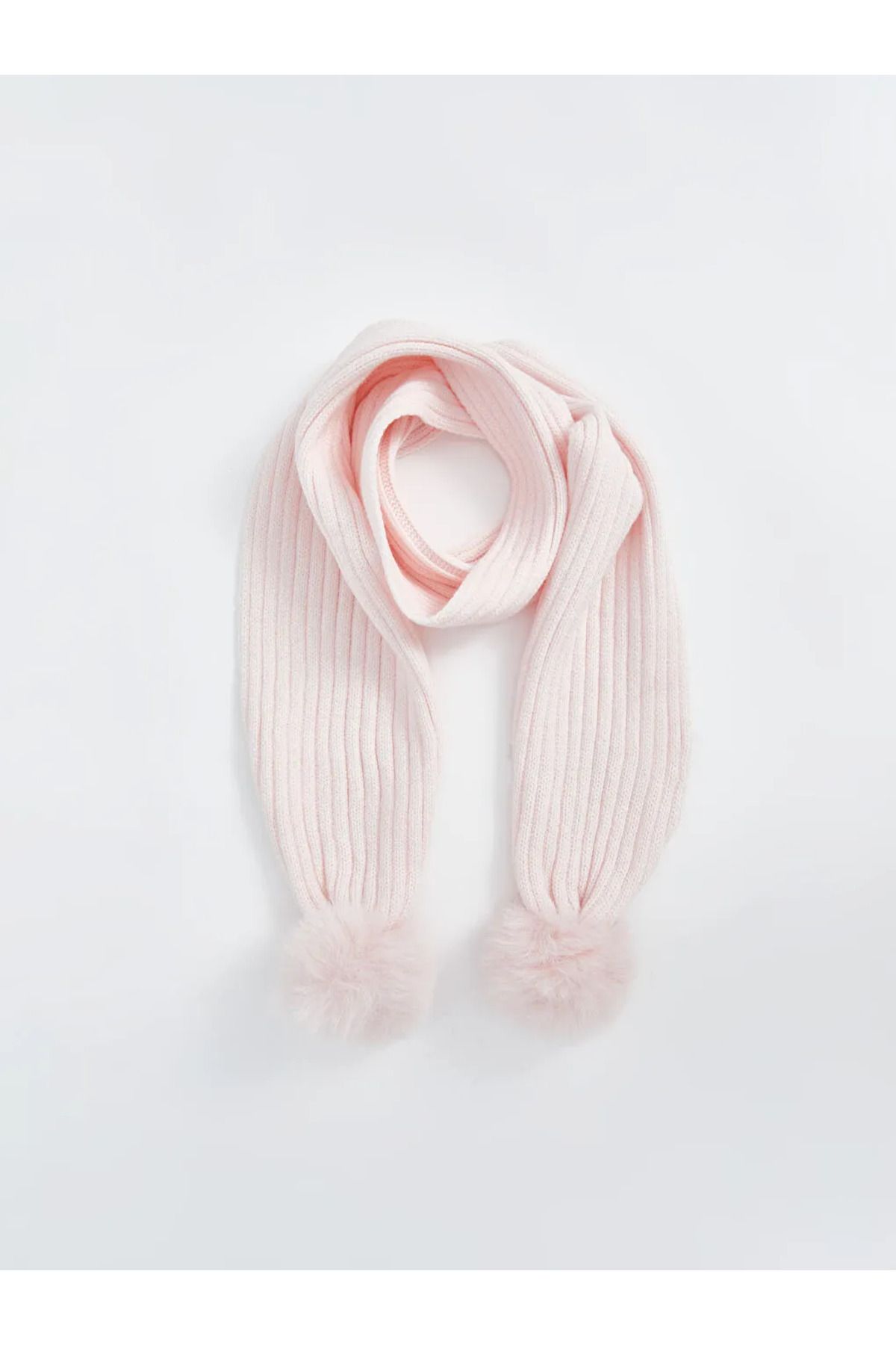 LC Waikiki-Lcw Baby Pink Baby Girl Scarf with Pompom Detail 1