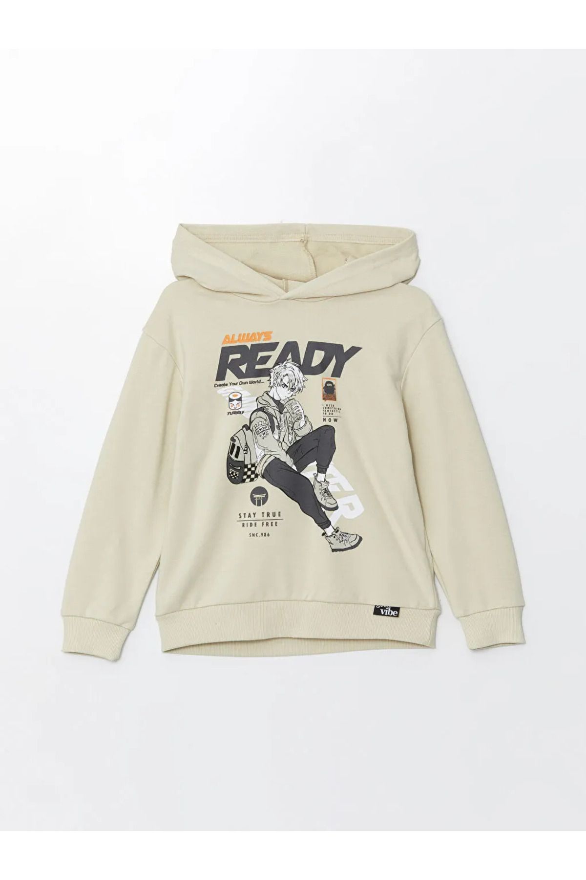 LC Waikiki-Boy Beige Hooded Sweatshirt - Lcw Kids İmrex Global 1