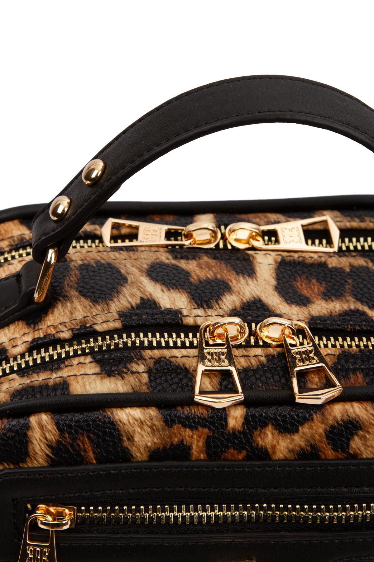 gio&mi-Leopard Patterned Neyva Hand and Shoulder Bag 5