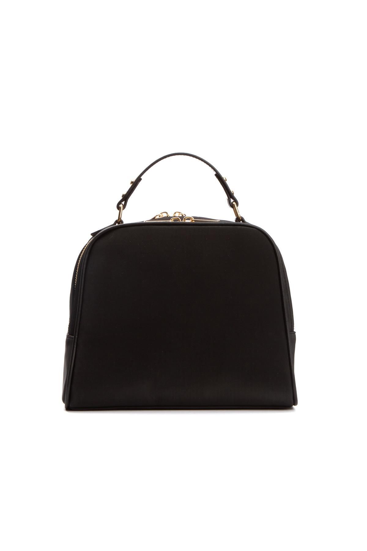 gio&mi-Black Satin Neyva Hand and Shoulder Bag 8