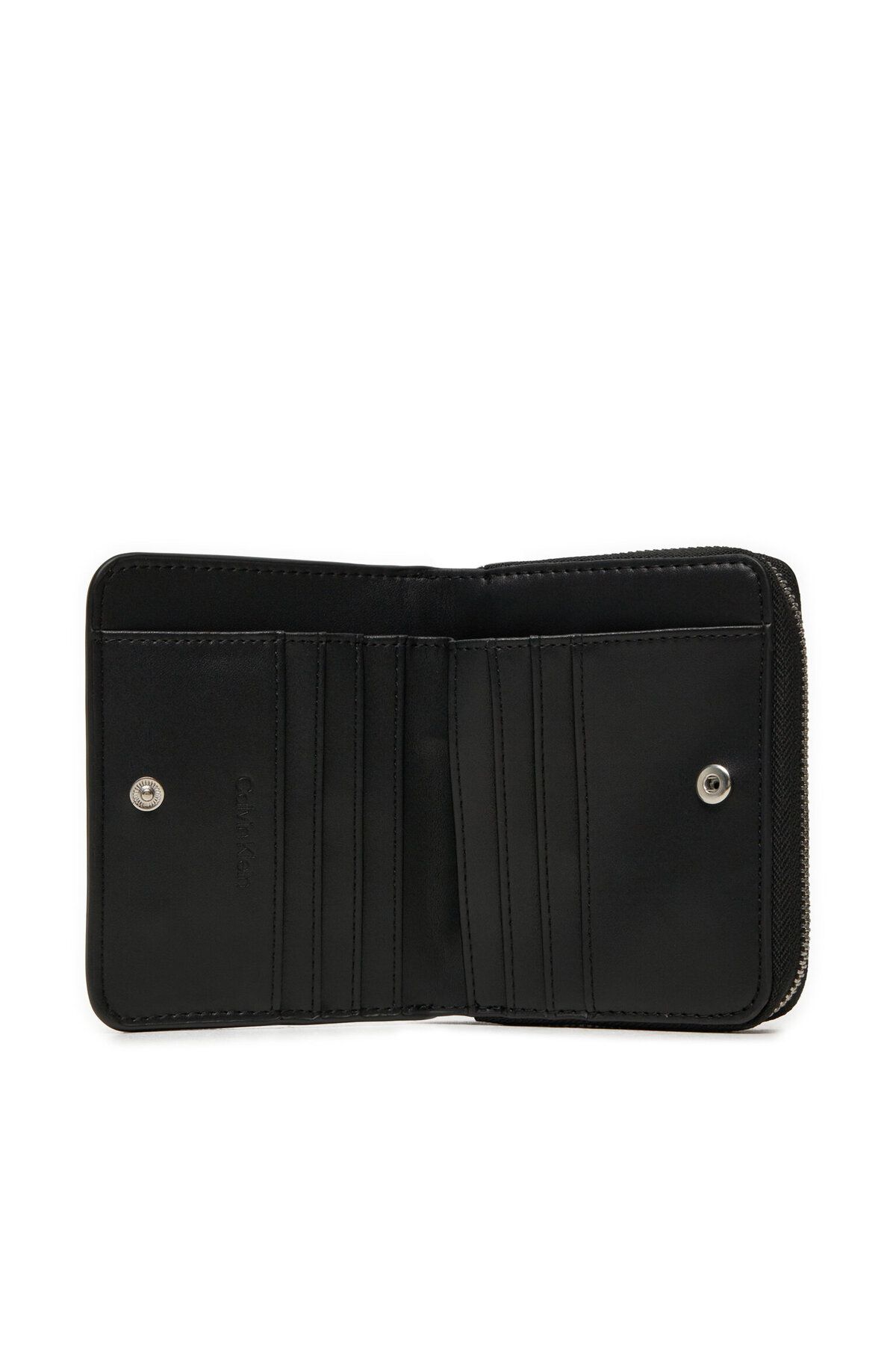 Calvin Klein-Women's Black Leather Wallet - Zipper, Inner Pocket, Extra Card Compartment K60K 612847 -Beh 3