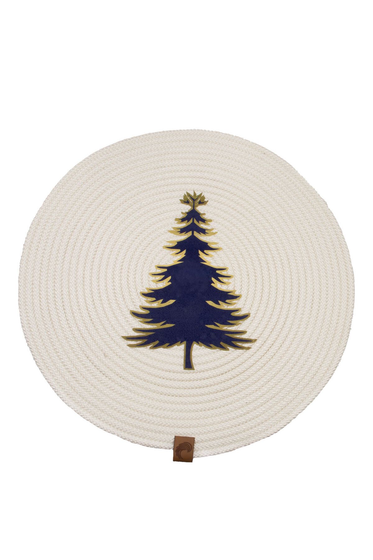 Klappe Design-Christmas Christmas Tree Themed White American Serving Plaque (35cm) 1