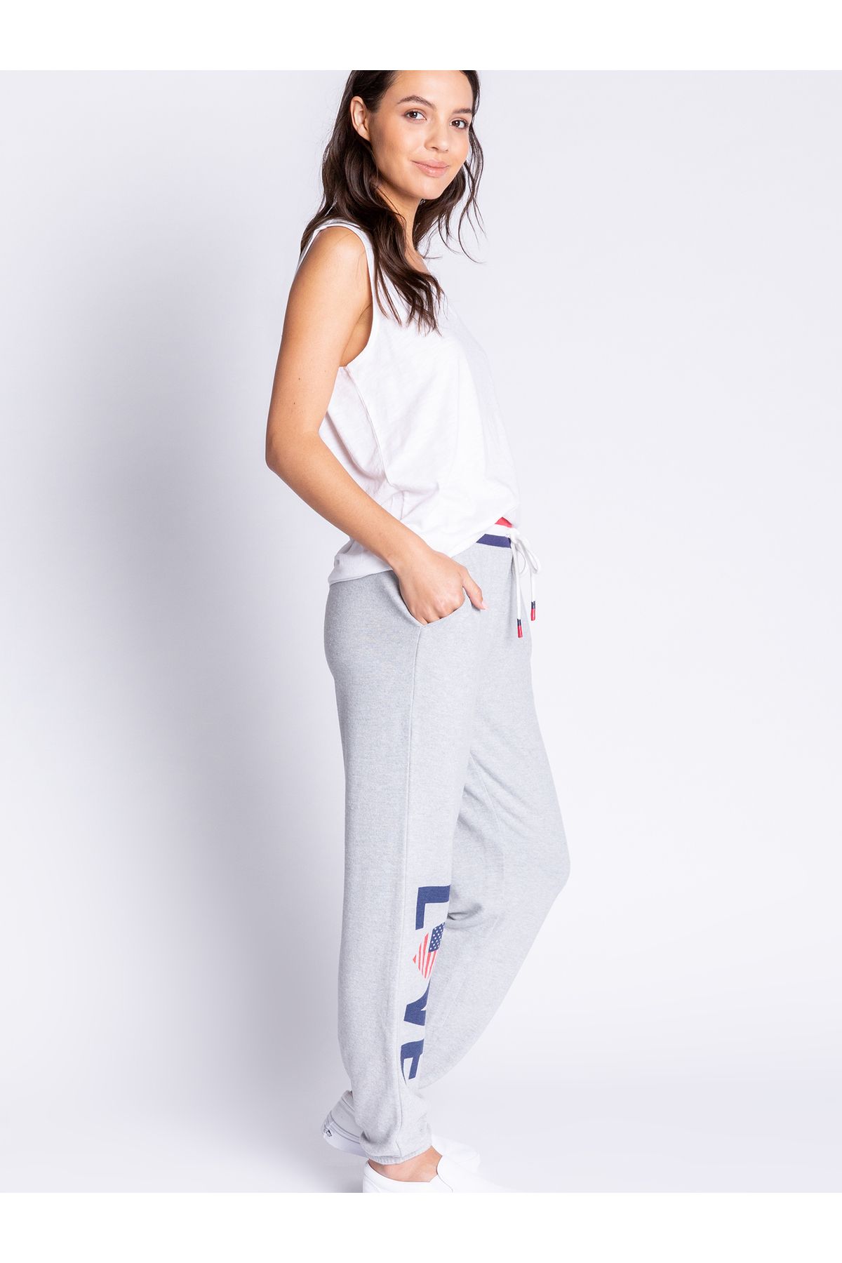 PJ Salvage-Pyjamahose Rad White & Blue 7