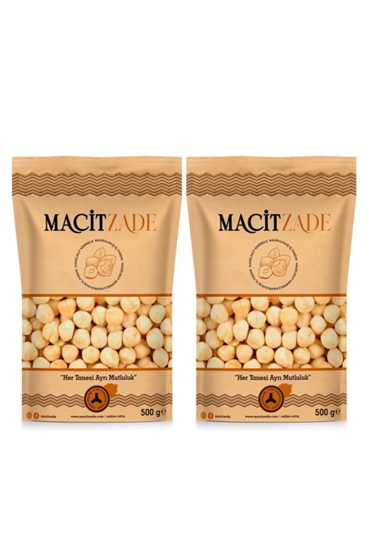 ZL Shoping Macitzade Çifte Kavrulmuş İç Fındık 1 Kg (500 GR x 2)