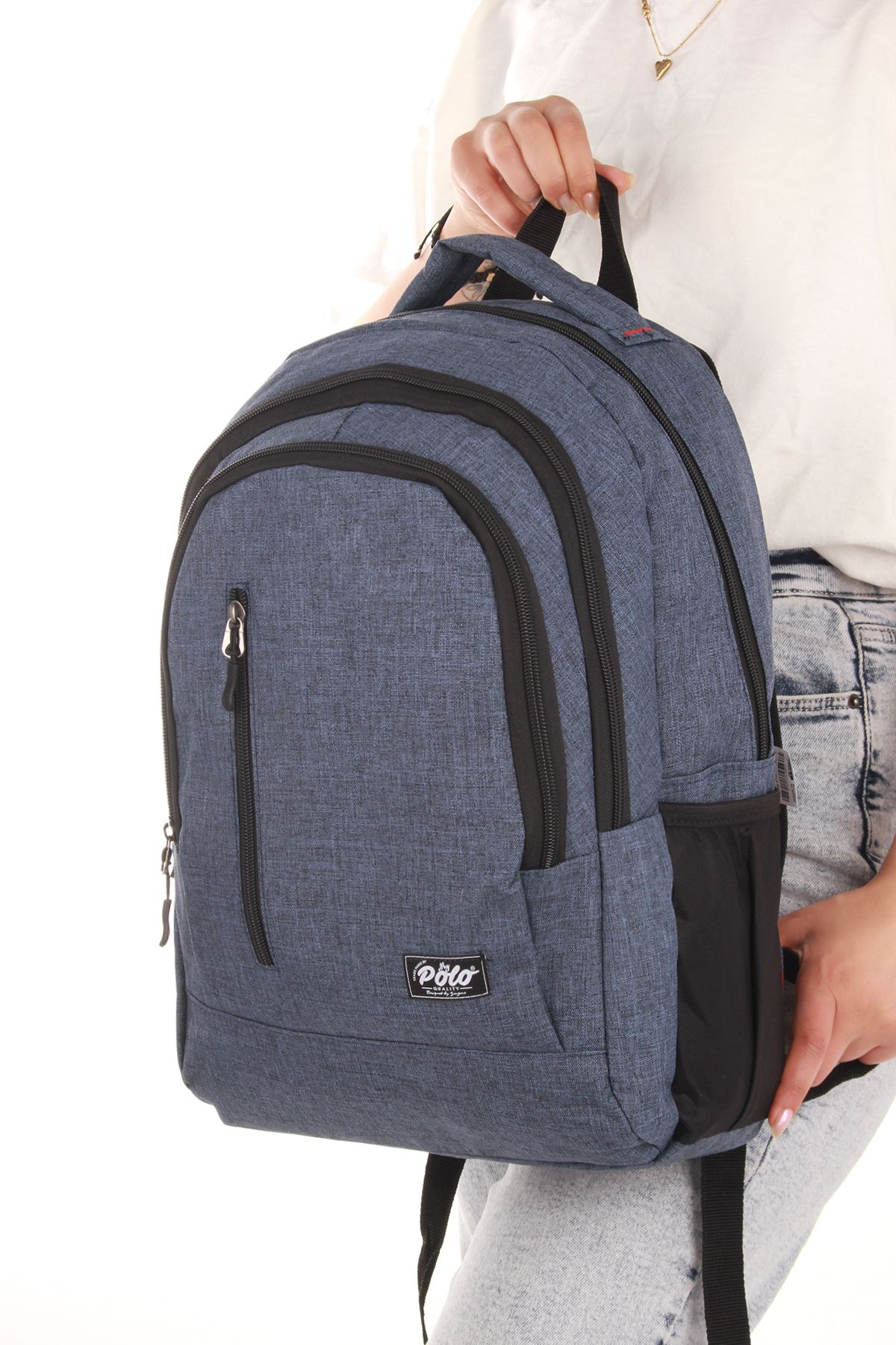 By Hakan-My Polo 8835 Navy Blue School Bag - Backpack, Orthopedic and Water Resistant 4