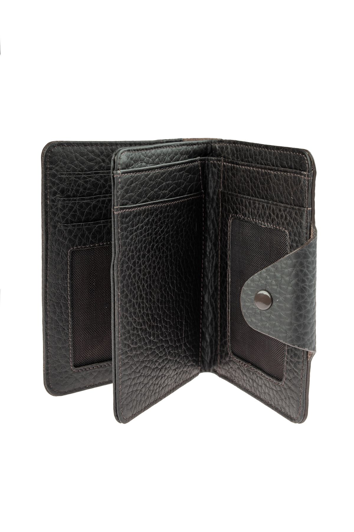 Deriderim-Small Genuine Leather Wallet with Coffee Card Holder and Id Section 5