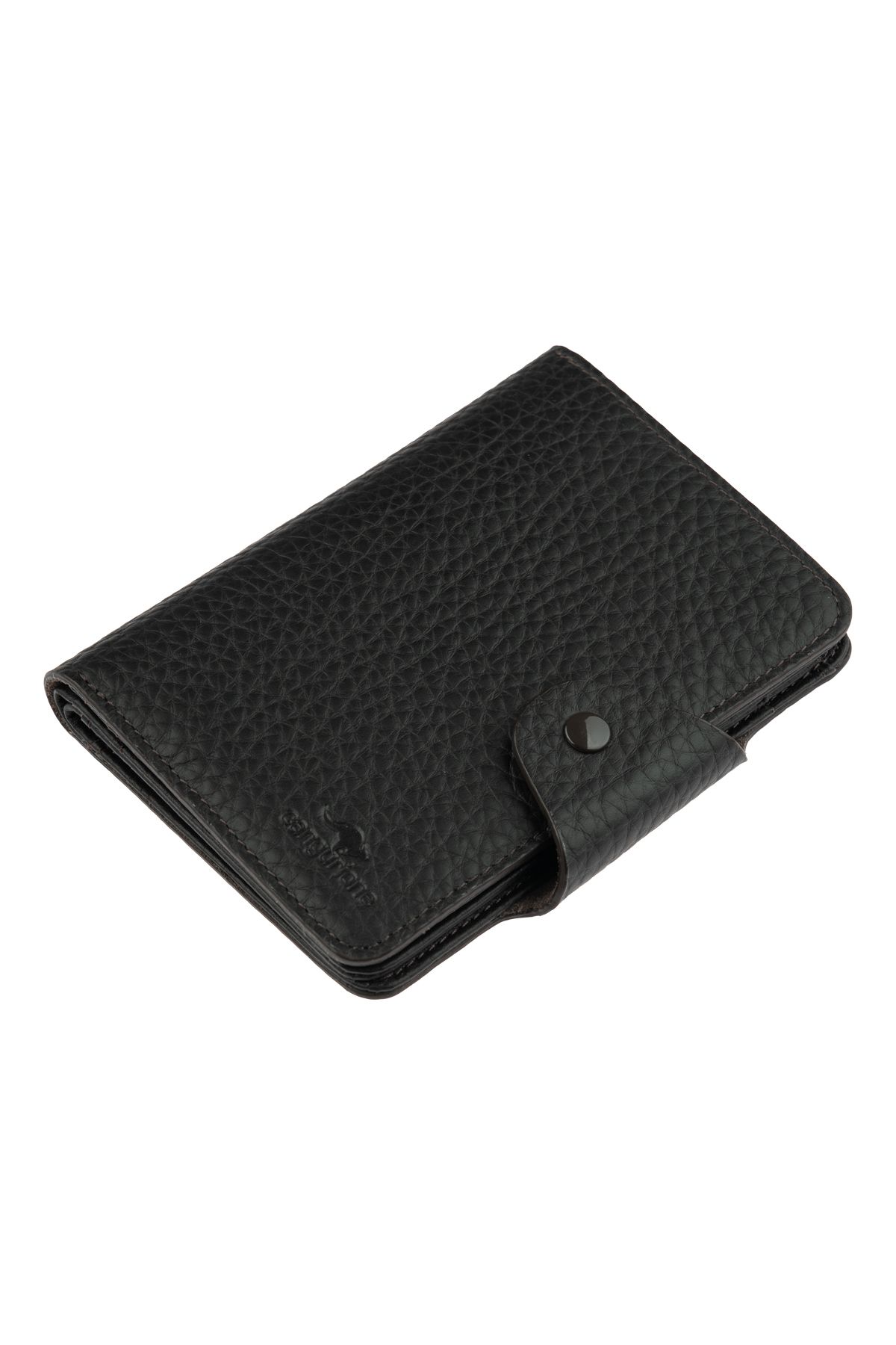 Deriderim-Small Genuine Leather Wallet with Coffee Card Holder and Id Section 1