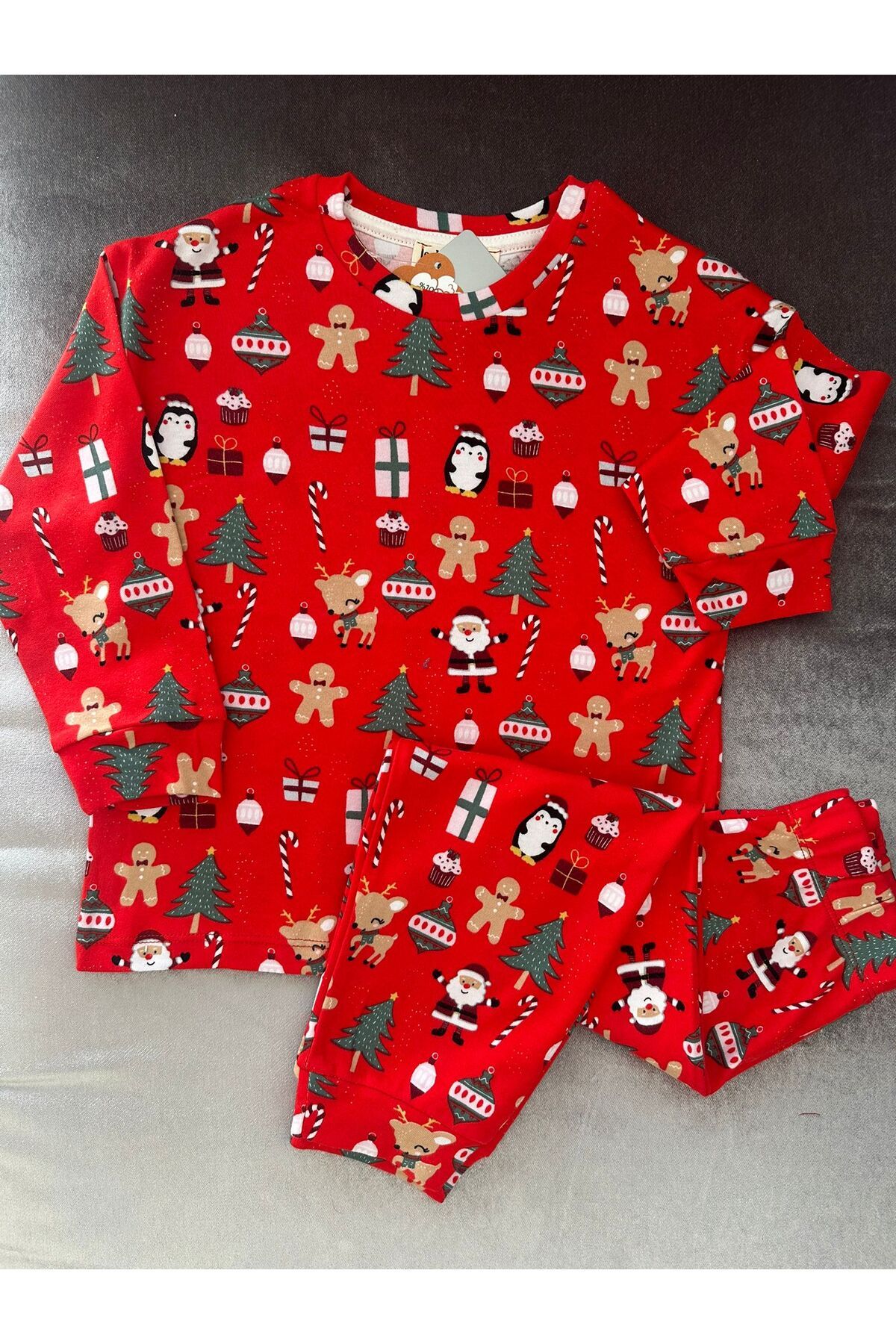 Baby and Child Store-Unisex Cotton Red Christmas Children's Pajamas Set 1