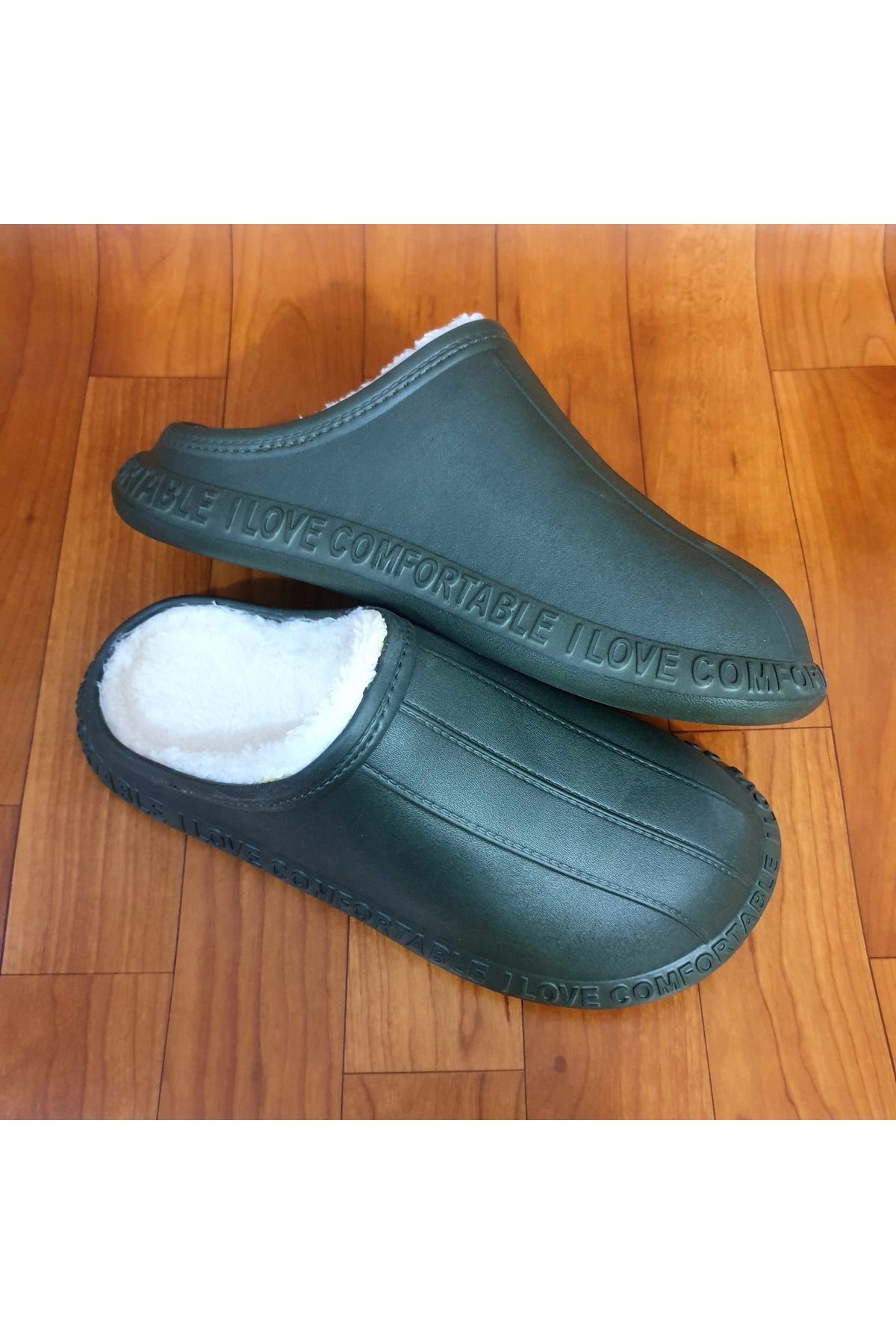 Akınal Bella-Men's Khaki Winter Slippers 3