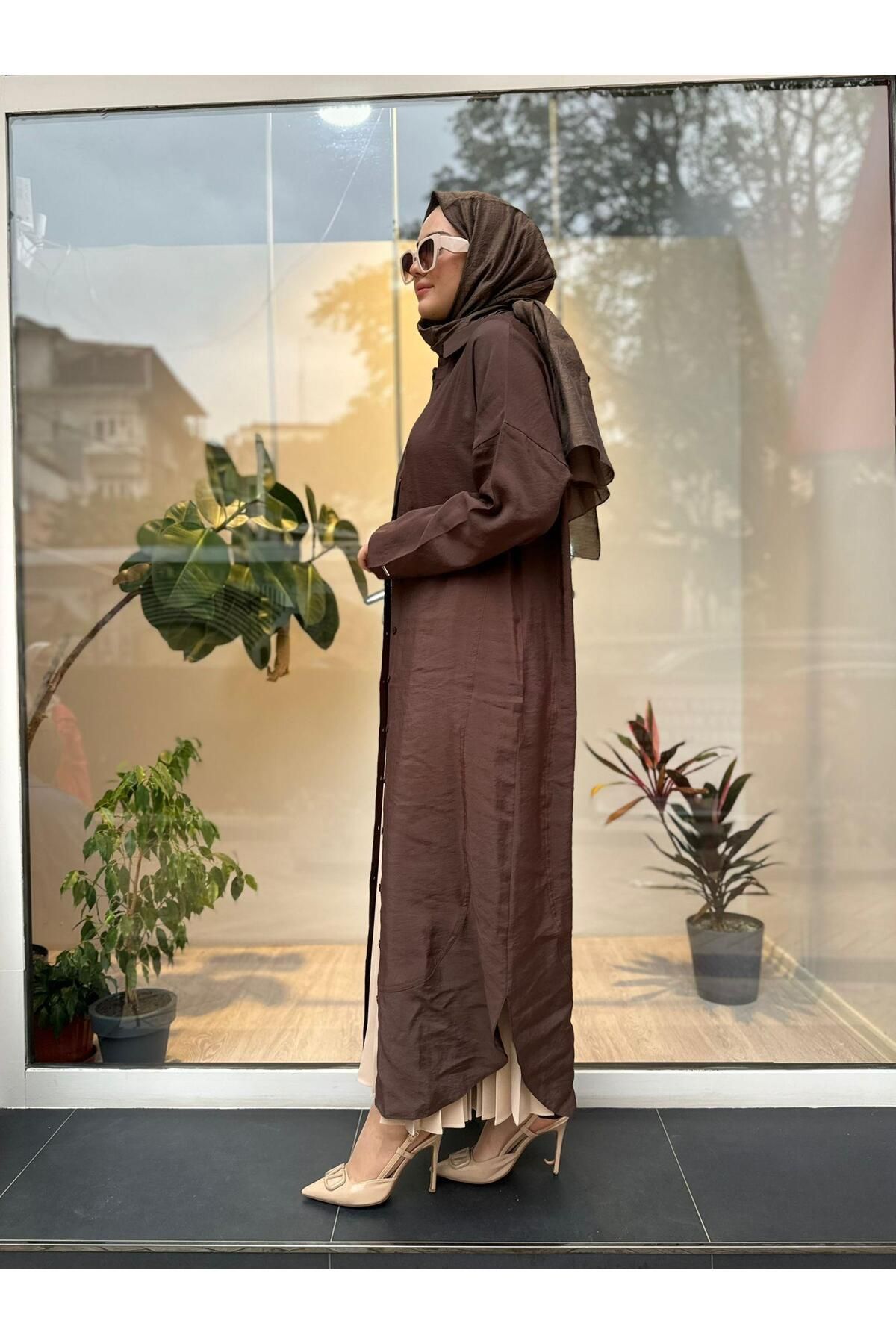 Invee-Modest Shirt - Brown - Regular fit 3