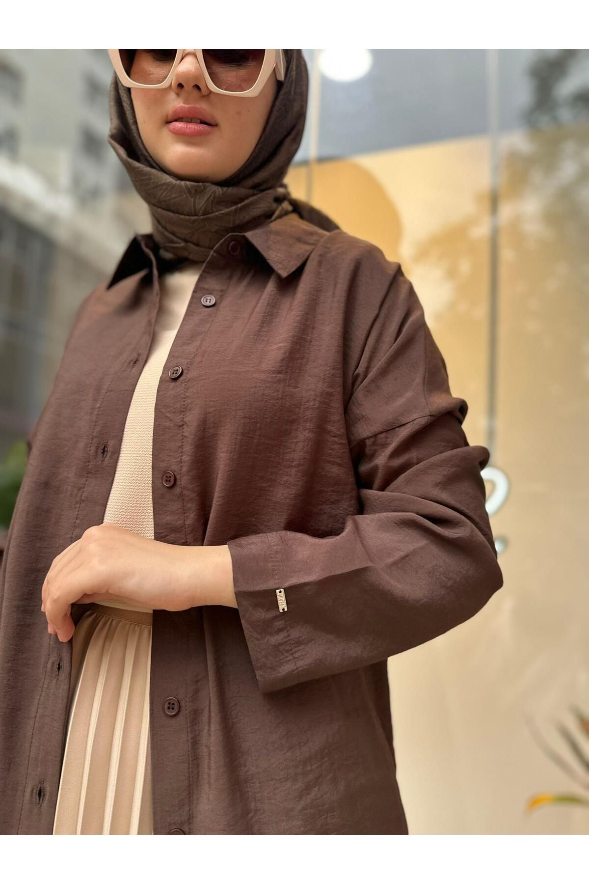 Invee-Modest Shirt - Brown - Regular fit 4