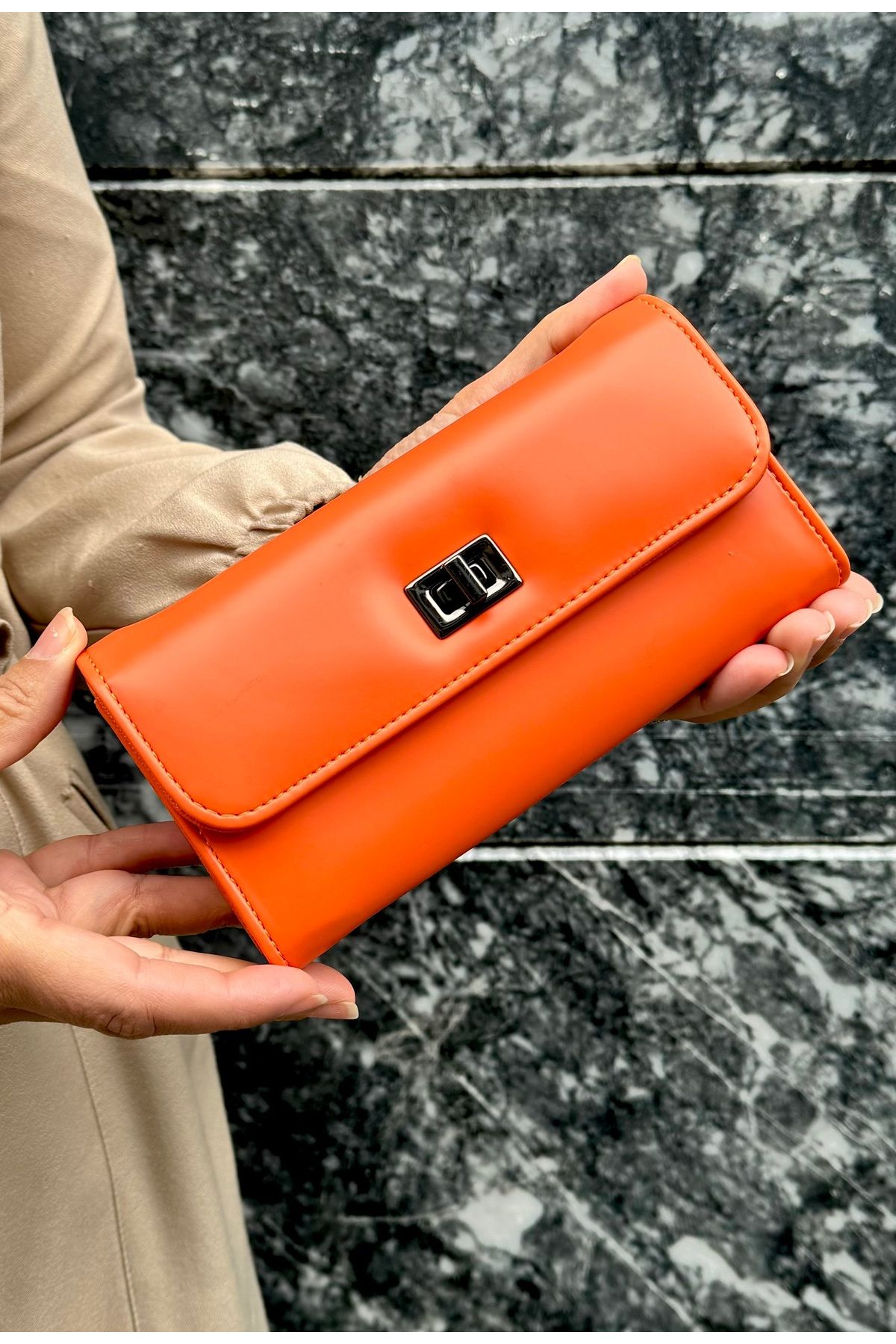 Just Polo-Women's Wallet Orange Wallet Multi-Compartment Card Holder Compartment Paper Money Compartment Shoulder Bag 5