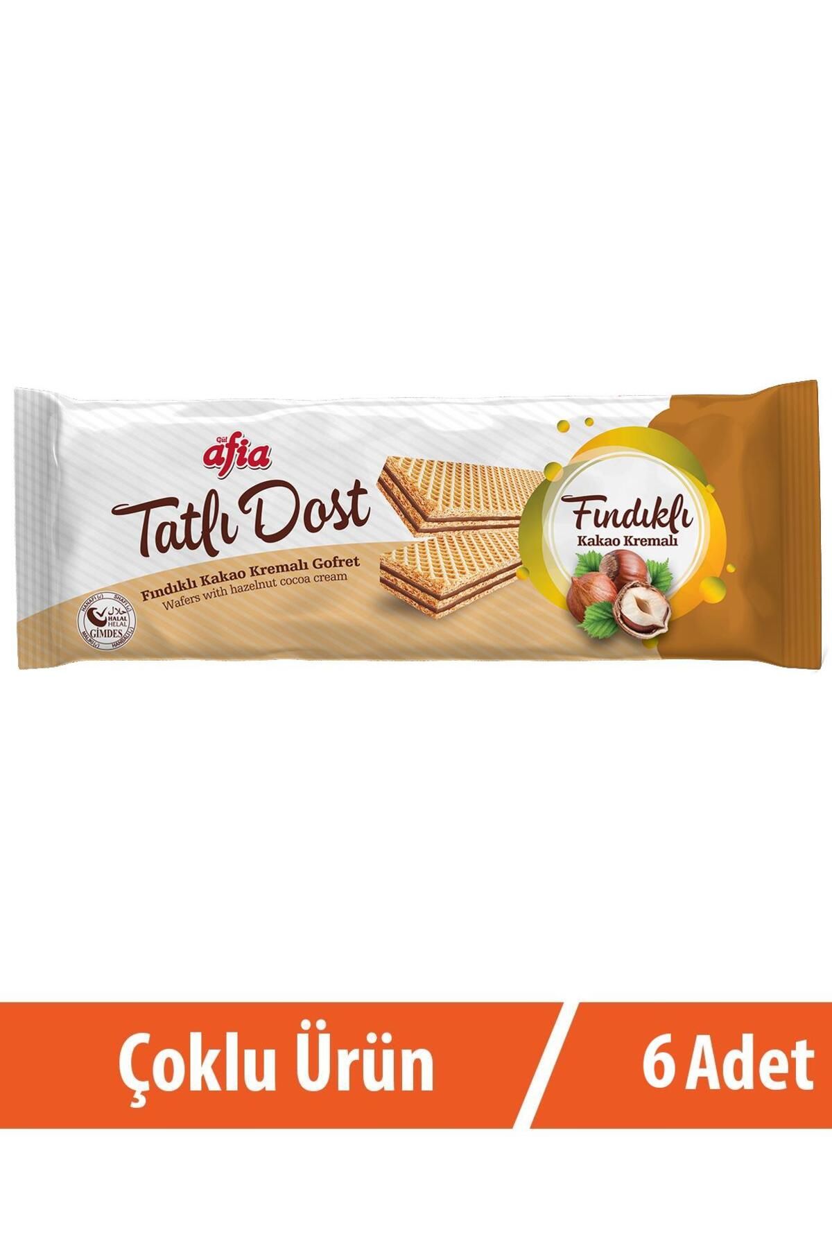 Afia Tatlı Dost Fındıklı Kakao Kremalı Gofret 6x140 Gr