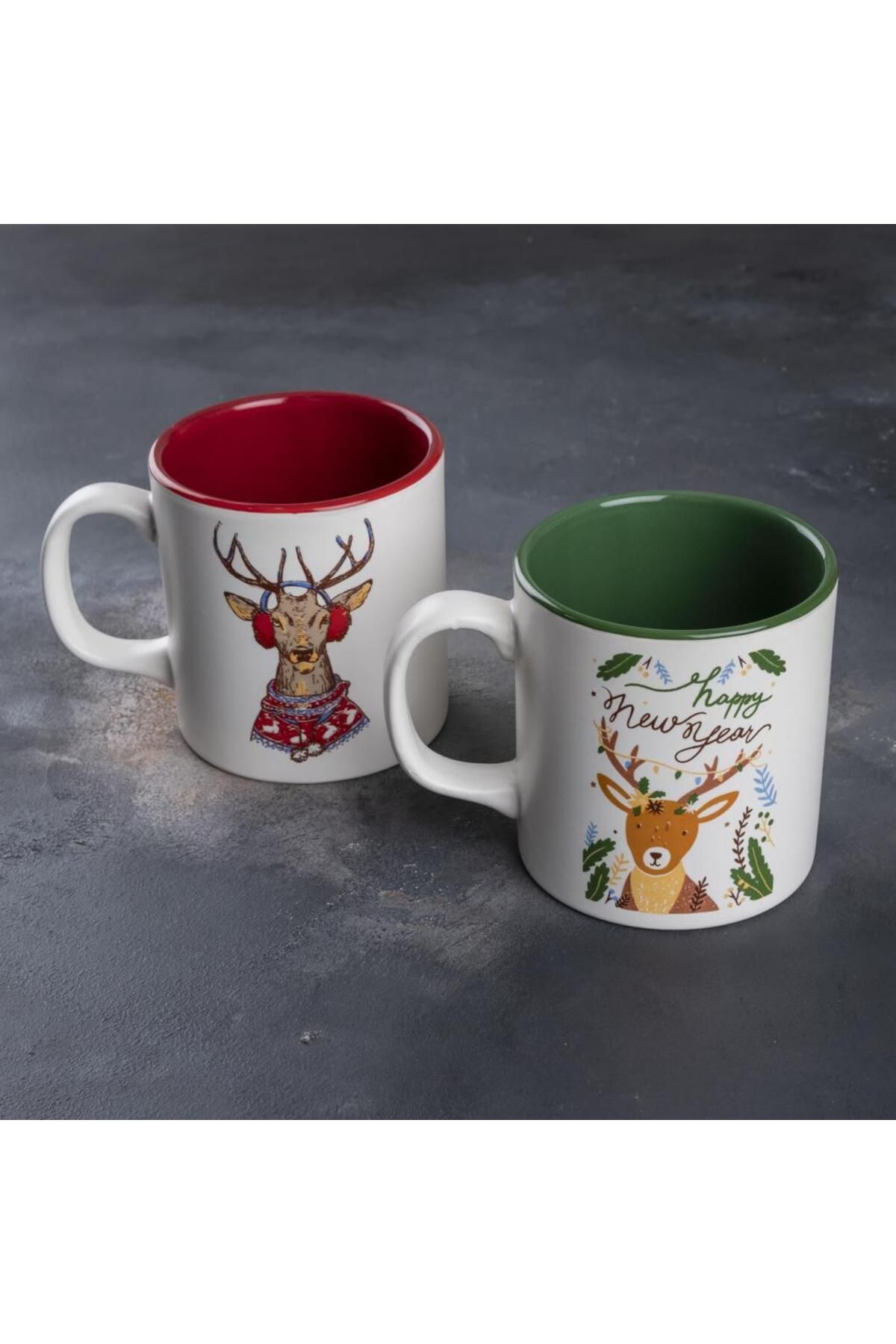 Kosova-Christmas Red Green 2-Piece Mug 1