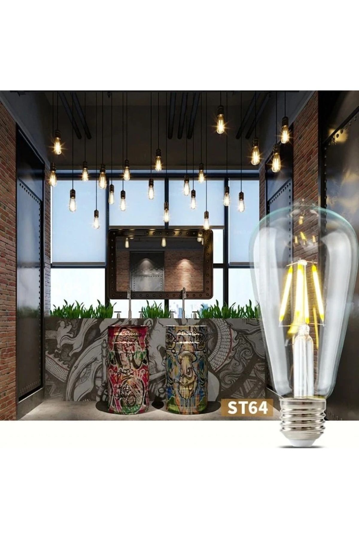 Cata 8W EDİSON LED AMPUL (ST-64)(3200K)