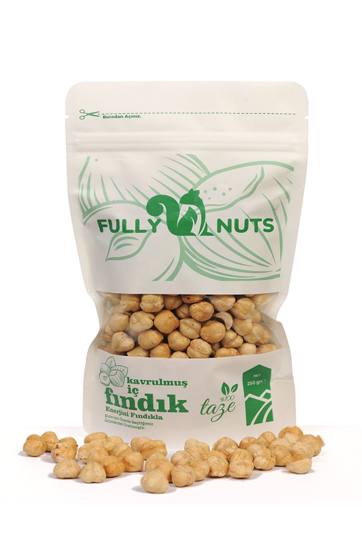 FULLYNUTS Kavrulmuş Iç Fındık 250gr