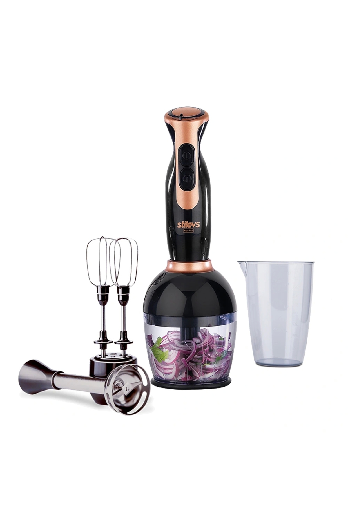 Mago Plus Hand Blender Set - Black-Copper